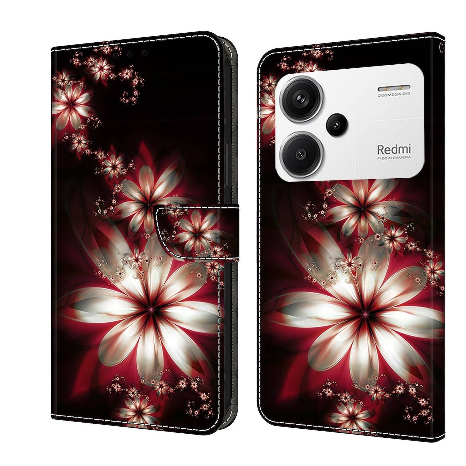 Für Xiaomi Redmi Note 13 Pro Plus Kunst-Leder Book Tasche Motiv 8