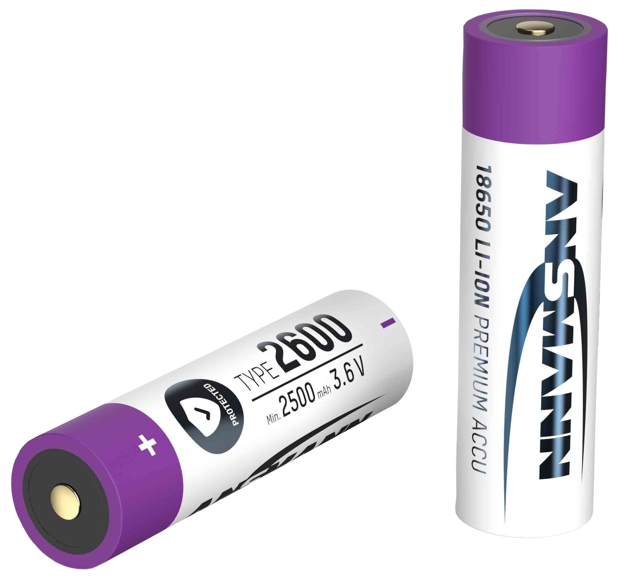 ANSMANN LiIon-Akku 1307-0000, 18650, 3,6 V-/2600 mAh