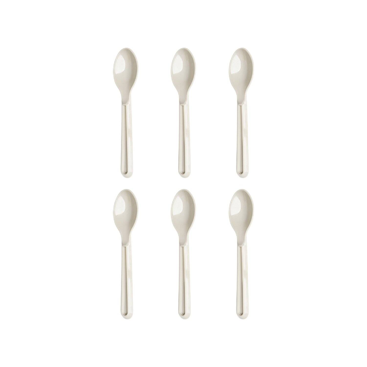 MICHELINO 6-teiliges Mehrweg Kunststoffbesteck-Set Serie Alythia Löffel Beige