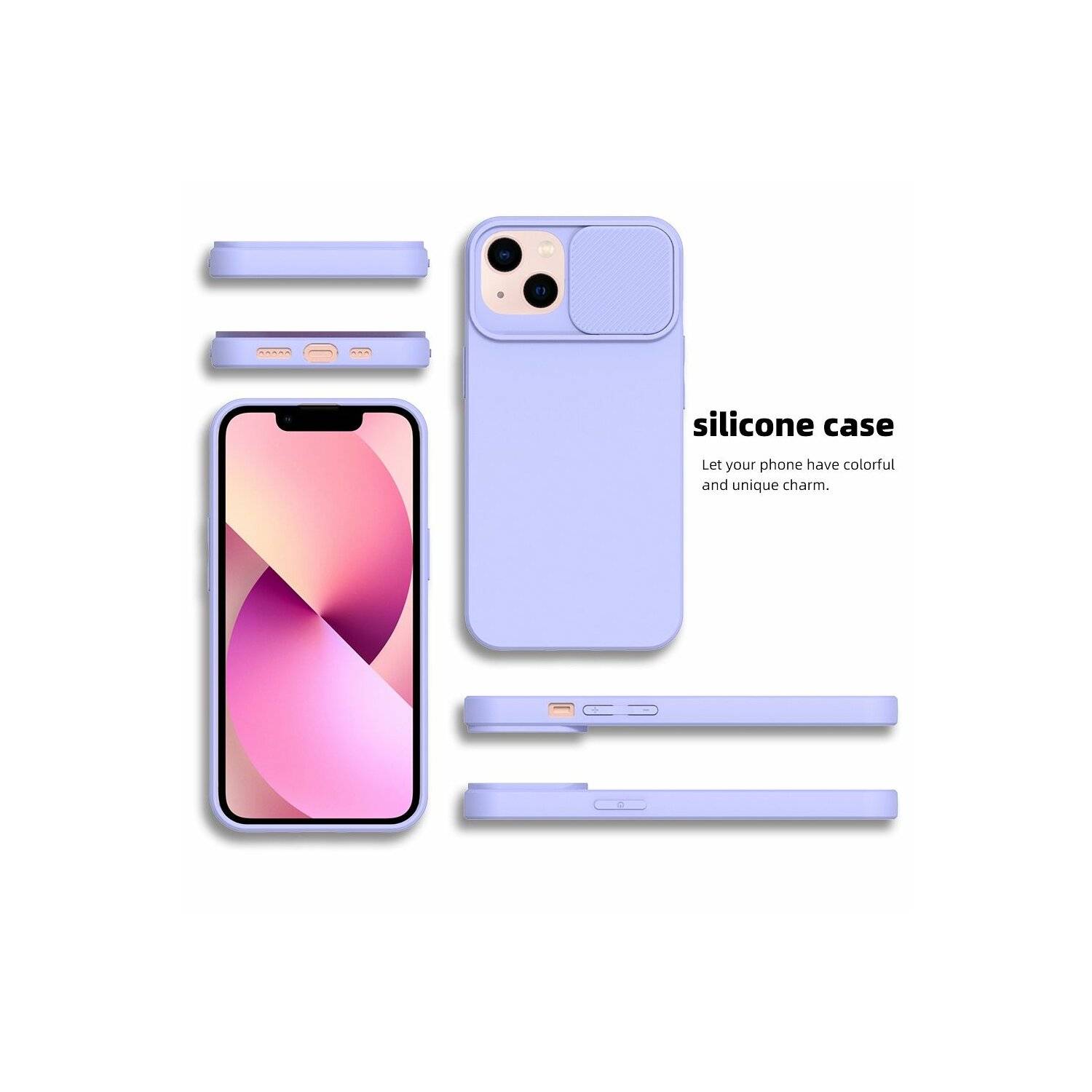 SLIDE Case kompatibel mit IPHONE 15 Pro lavendel