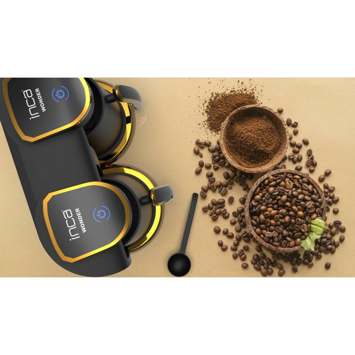 INCA Kaffeemaschine Wonder Serie Touch-Control-Schalter Duo