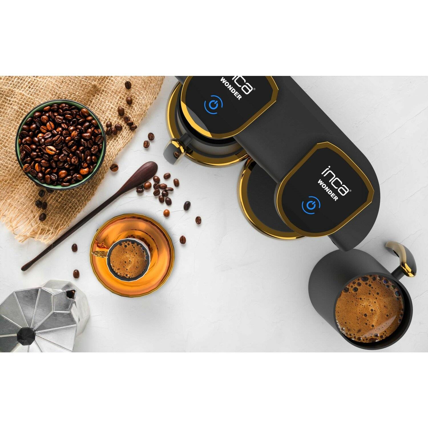 INCA Kaffeemaschine Wonder Serie Touch-Control-Schalter Duo
