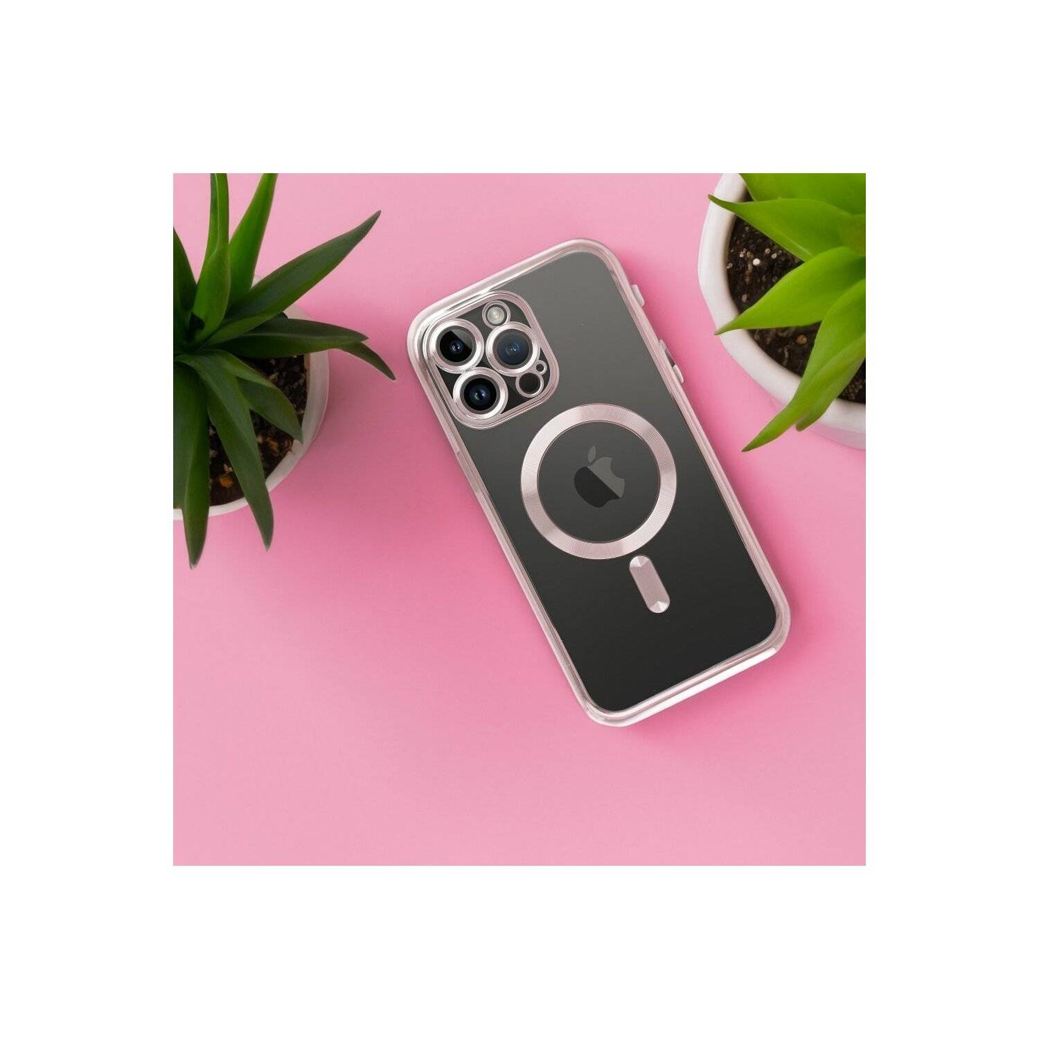 MagSafe Hülle mit Kameraschutz kompatibel mit Samsung Galaxy S24 Plus Rose
