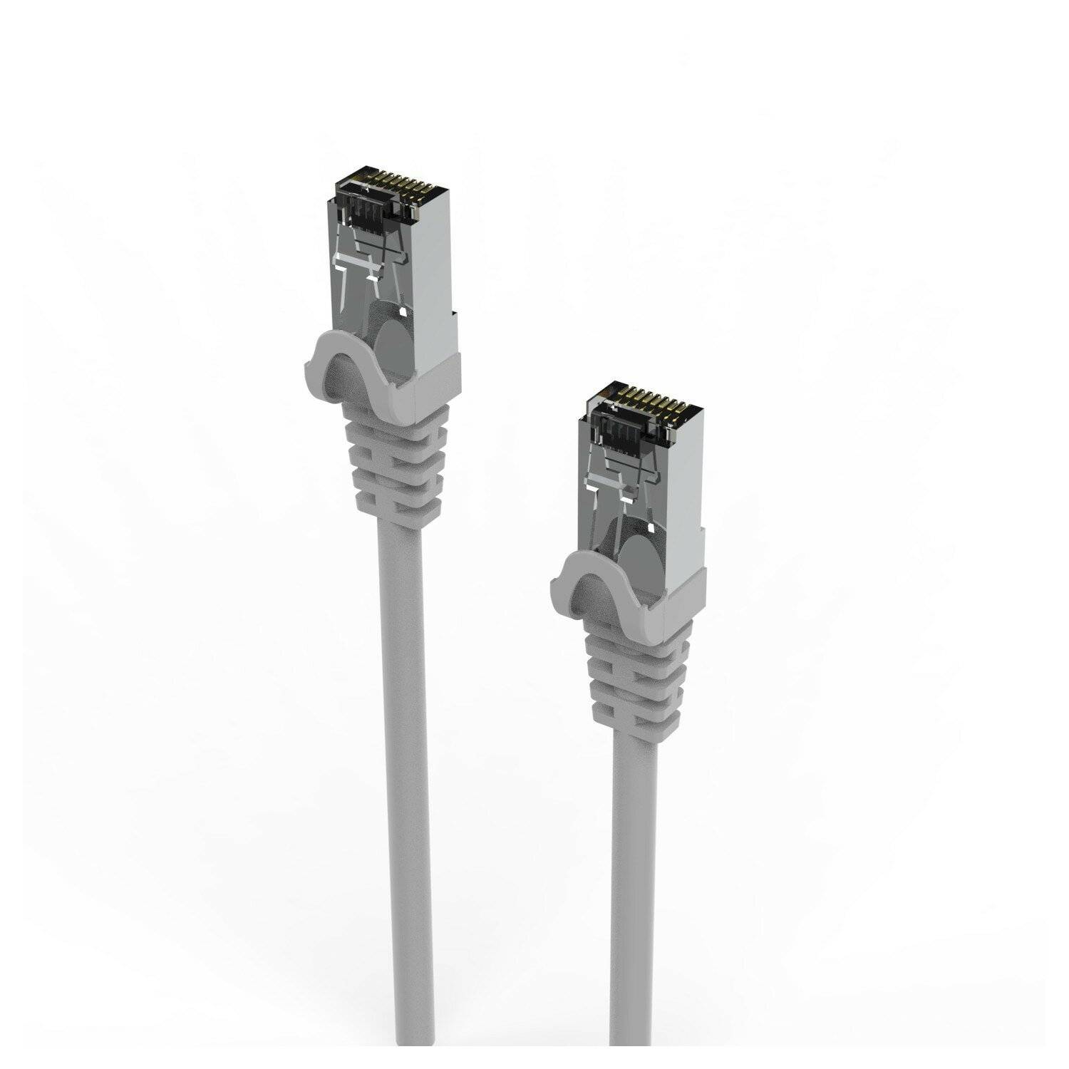 INCA RJ45 Cat7-Kabel Netzwerkkabel Ethernetkabel LAN-Kabel 5 Meter Grau
