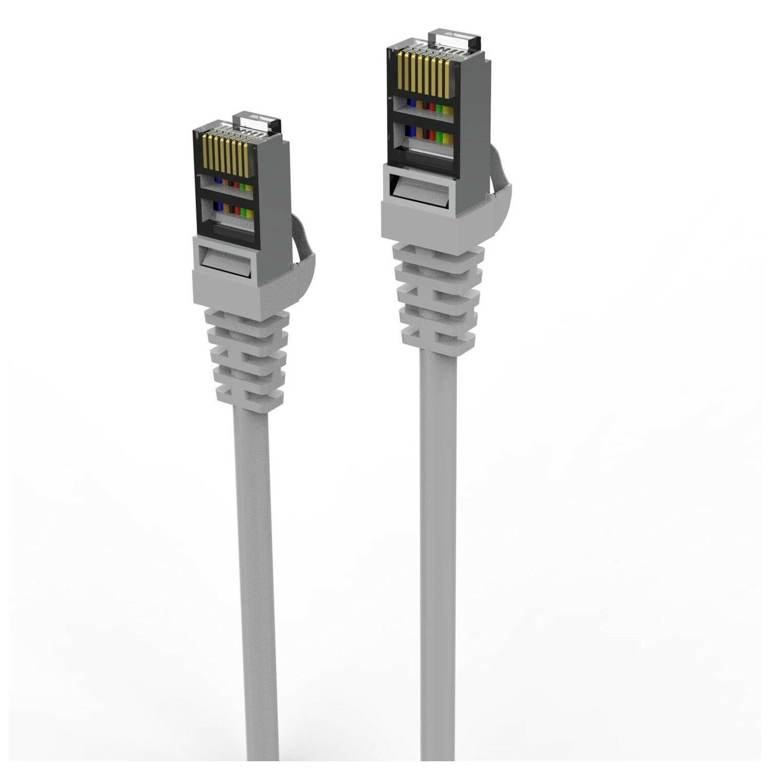 INCA RJ45 Cat7-Kabel Netzwerkkabel Ethernetkabel LAN-Kabel 10 Meter Grau