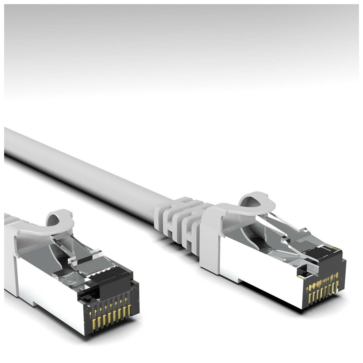 INCA RJ45 Cat7-Kabel Netzwerkkabel Ethernetkabel LAN-Kabel 5 Meter Grau
