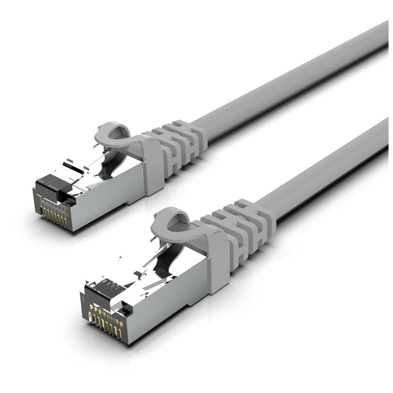INCA RJ45 Cat7-Kabel Netzwerkkabel Ethernetkabel LAN-Kabel 5 Meter Grau