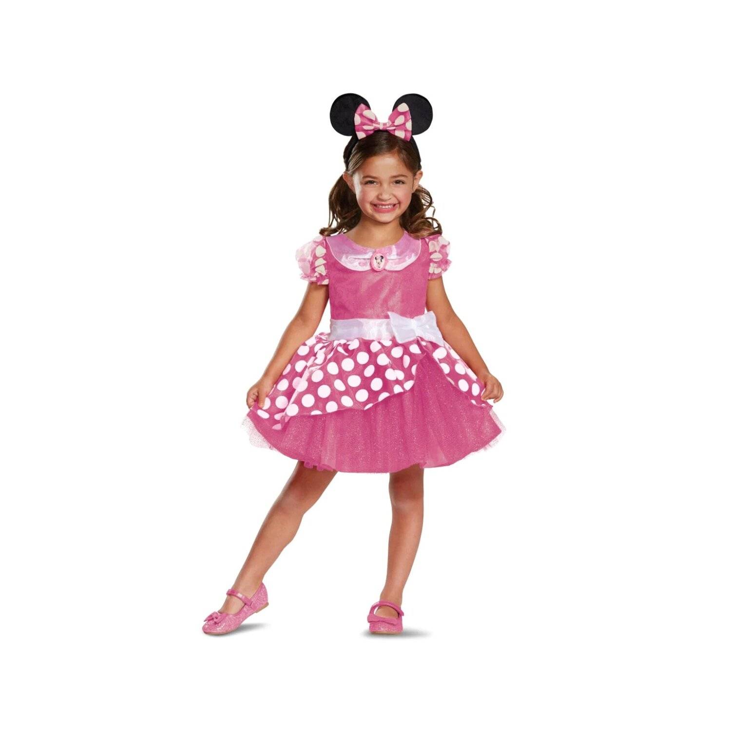 Disney Minnie Mouse Deluxe Kostüm Kleid & Stirnband S2T