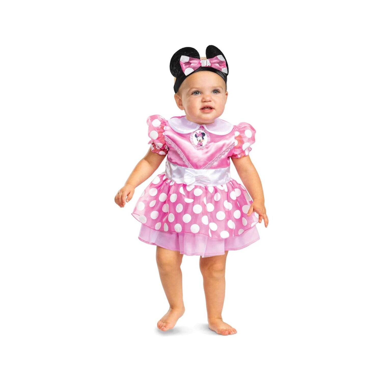 Disney Minnie Mouse Klassisches Kostüm Kleid & Stirnband 6-12 Monate