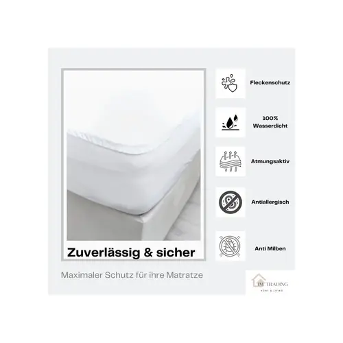 Wasserdichte Matratzenschoner 120x200cm mit + 25 cm Rundumgummizug Matratzenauflage Inkontinenzunterlage Nässeschutz Wasserdichte Matratzenschoner 120x200cm mit + 25 cm Rundumgummizug Matratzenauflage Inkontinenzunterlage Nässeschutz