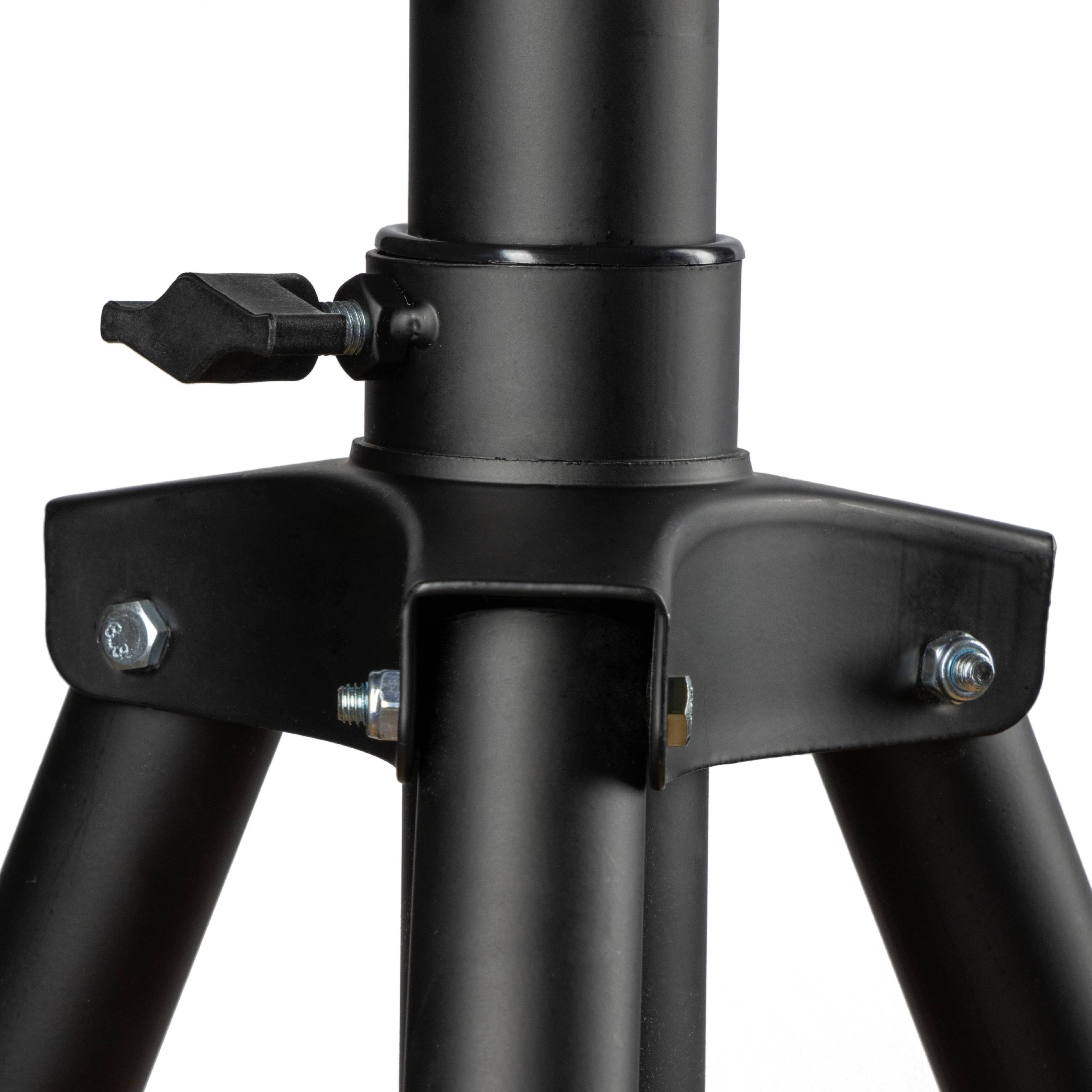 LED's work Teleskop-Stativ 3m schwarz standsichere Tripod-Mechanik