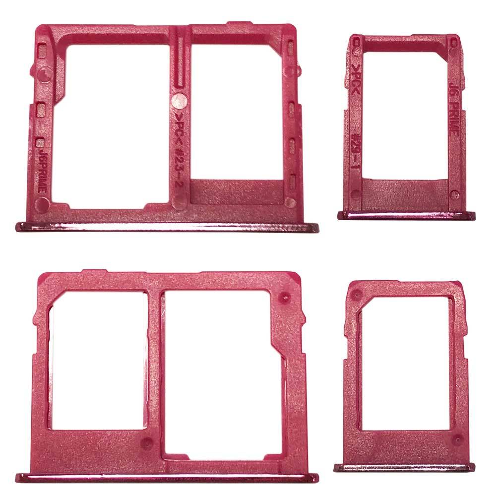 Simkarten Halter für Samsung Galaxy J4 Plus J415F 2018 Card Tray SD Rose Rot Zubehör Ersatz