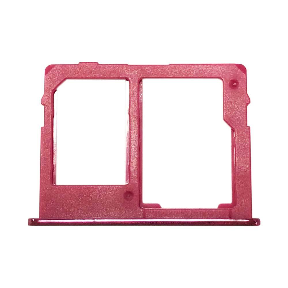 Simkarten Halter für Samsung Galaxy J4 Plus J415F 2018 Card Tray SD Rose Rot Zubehör Ersatz
