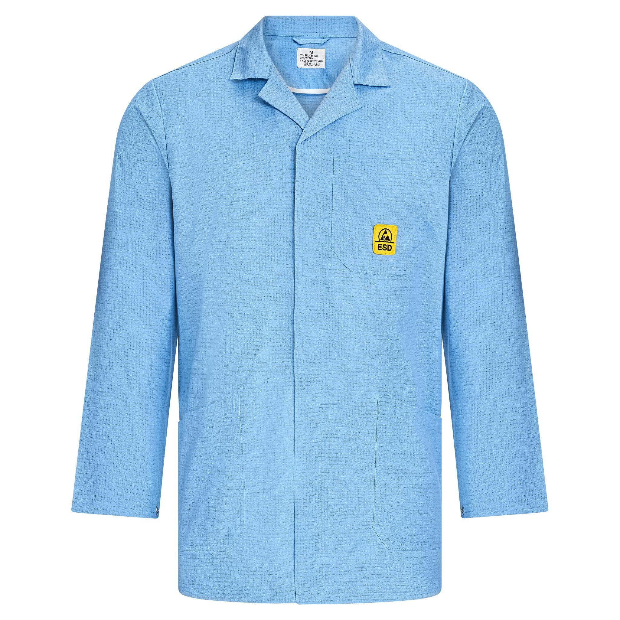 ESD-Arbeitsmantel Pro Line, unisex, kurz, 146 g/m², hellblau, XS