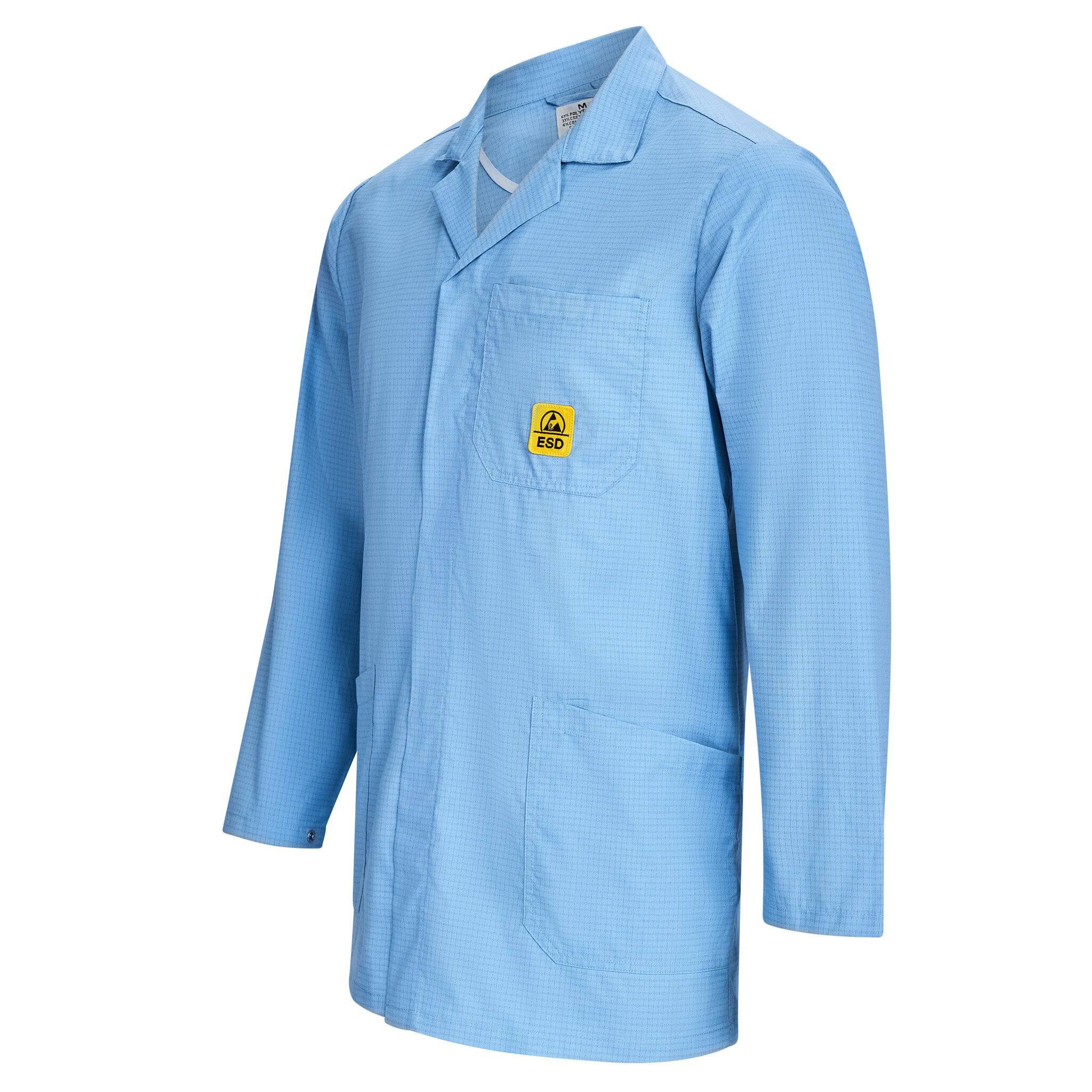 ESD-Arbeitsmantel Pro Line, unisex, kurz, 146 g/m², hellblau, S
