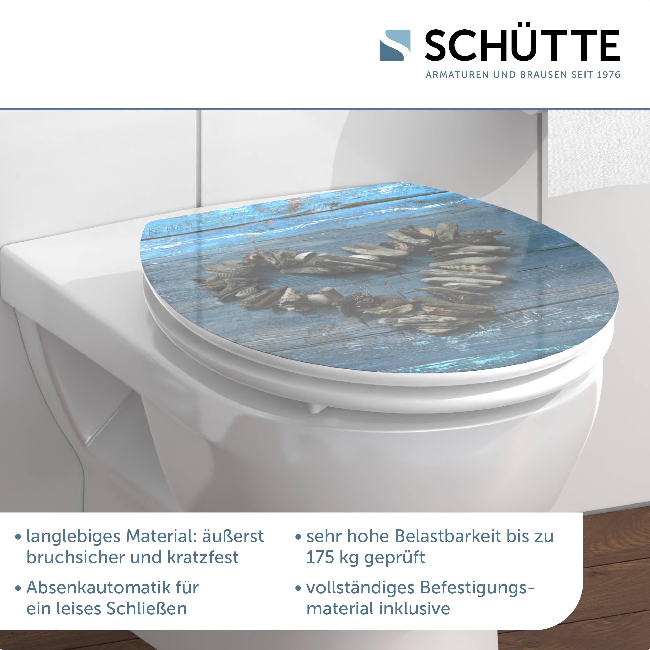 MDF HG WC-Sitz SHELL HEART, mit Absenkautomatik