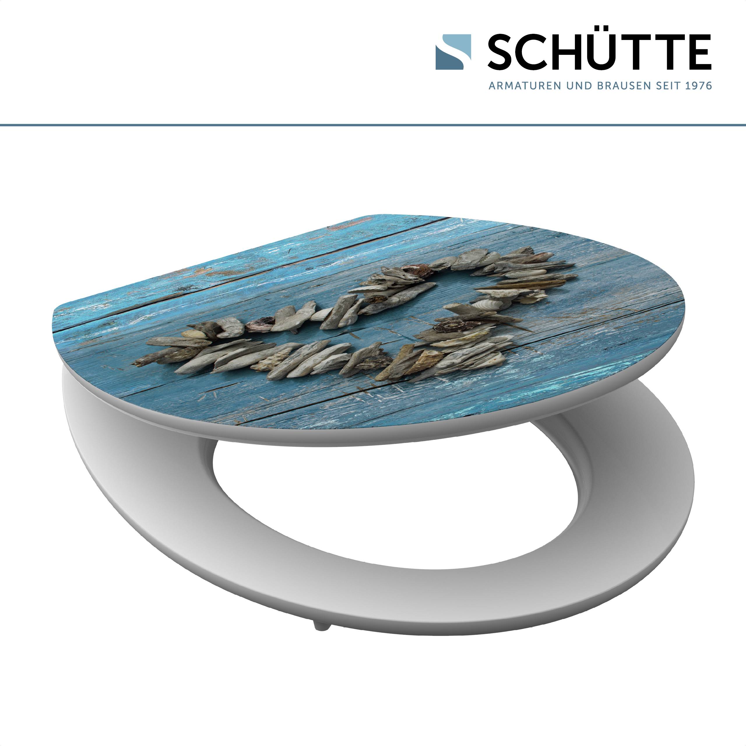 MDF HG WC-Sitz SHELL HEART, mit Absenkautomatik