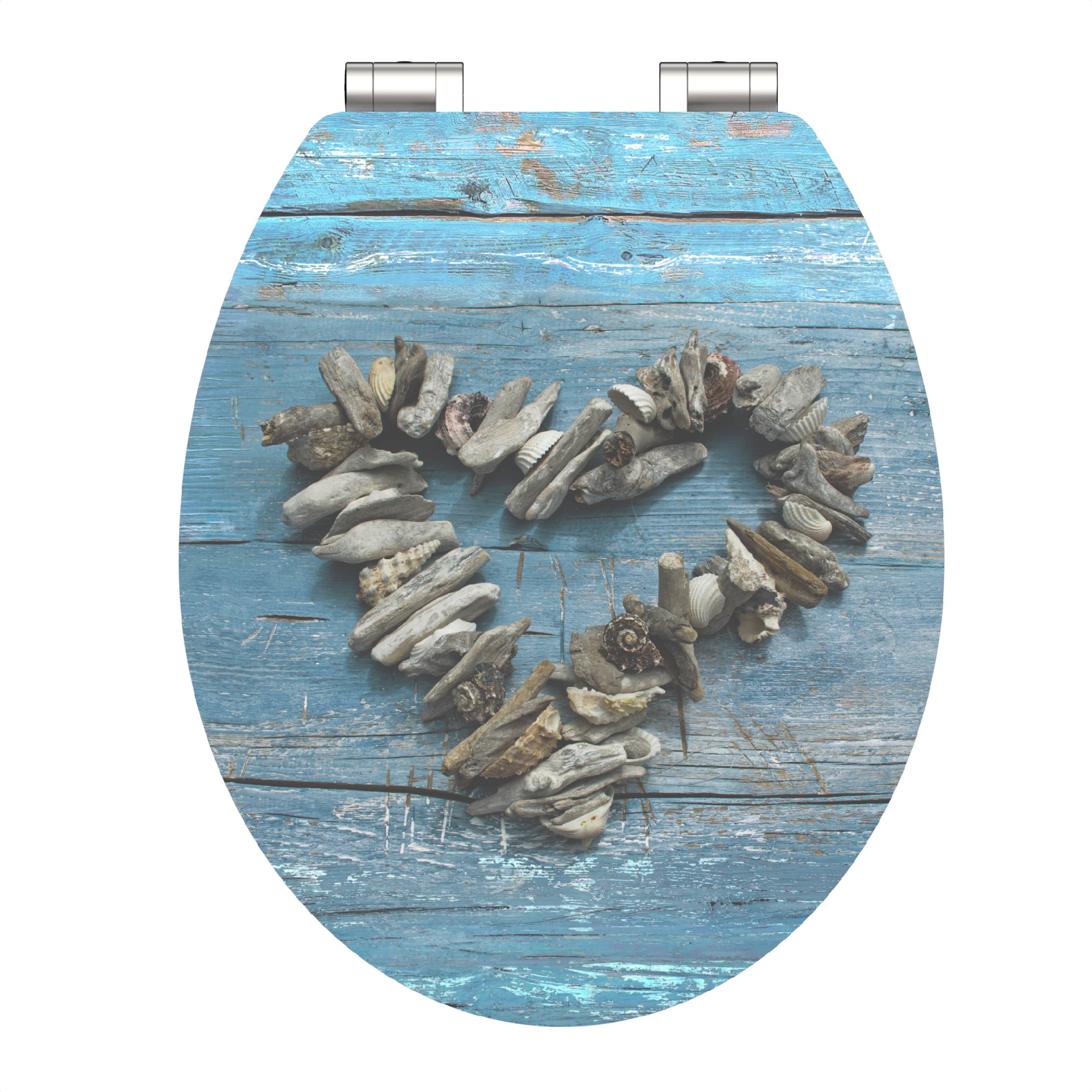 MDF HG WC-Sitz SHELL HEART, mit Absenkautomatik
