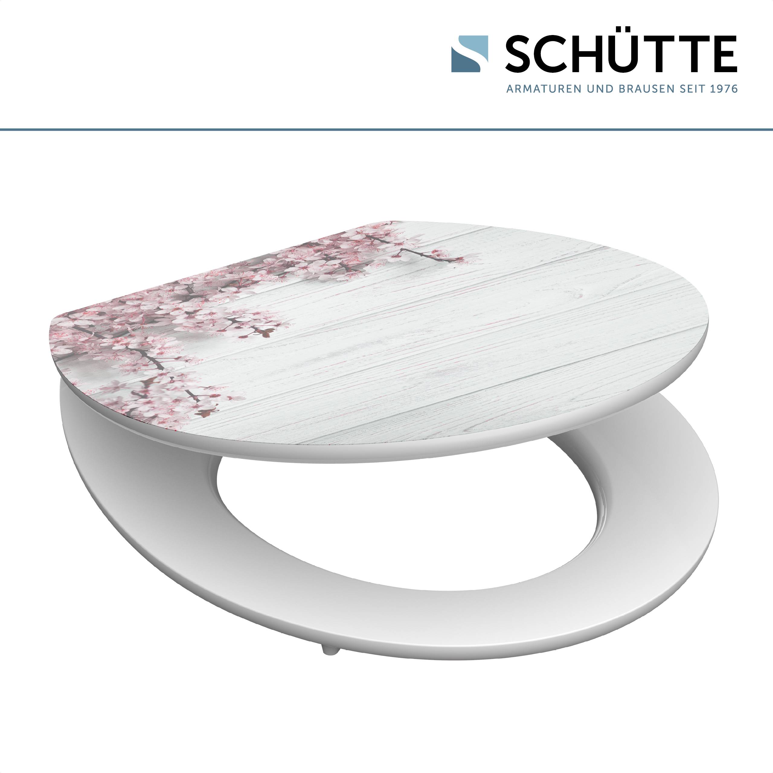 MDF HG WC-Sitz FLOWERS AND WOOD, mit Absenkautomatik