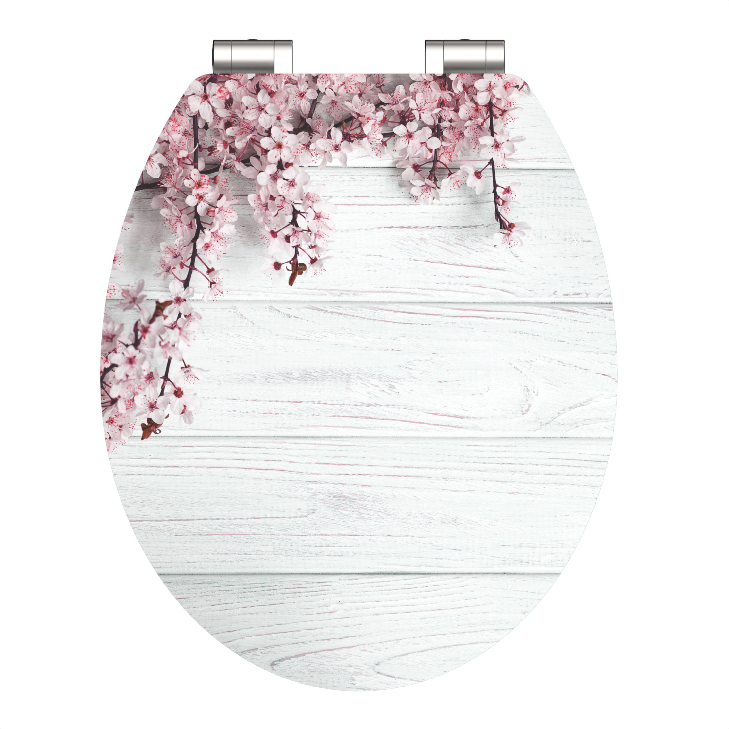 MDF HG WC-Sitz FLOWERS AND WOOD, mit Absenkautomatik