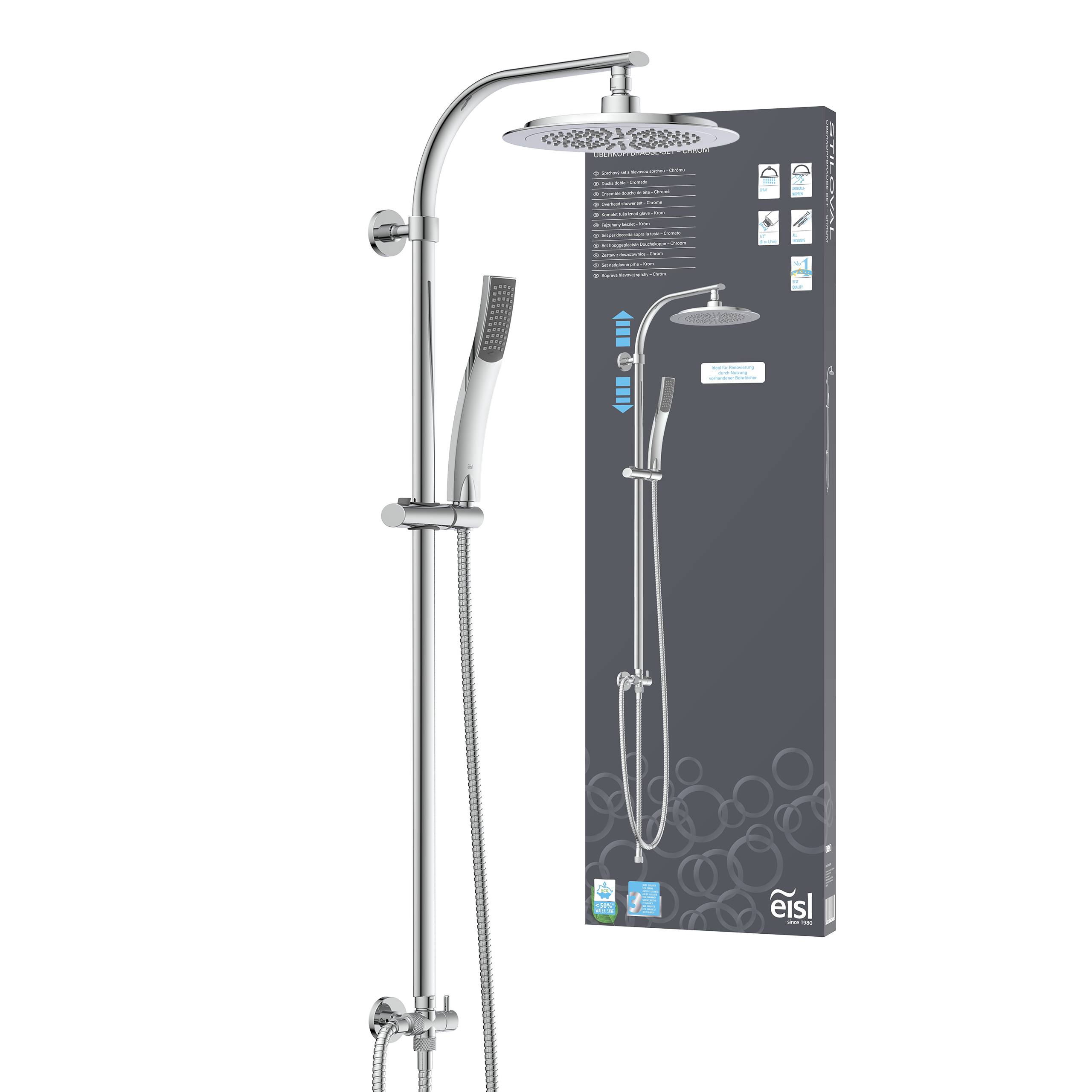 STILOVAL Überkopfbrause-Set, Chrom