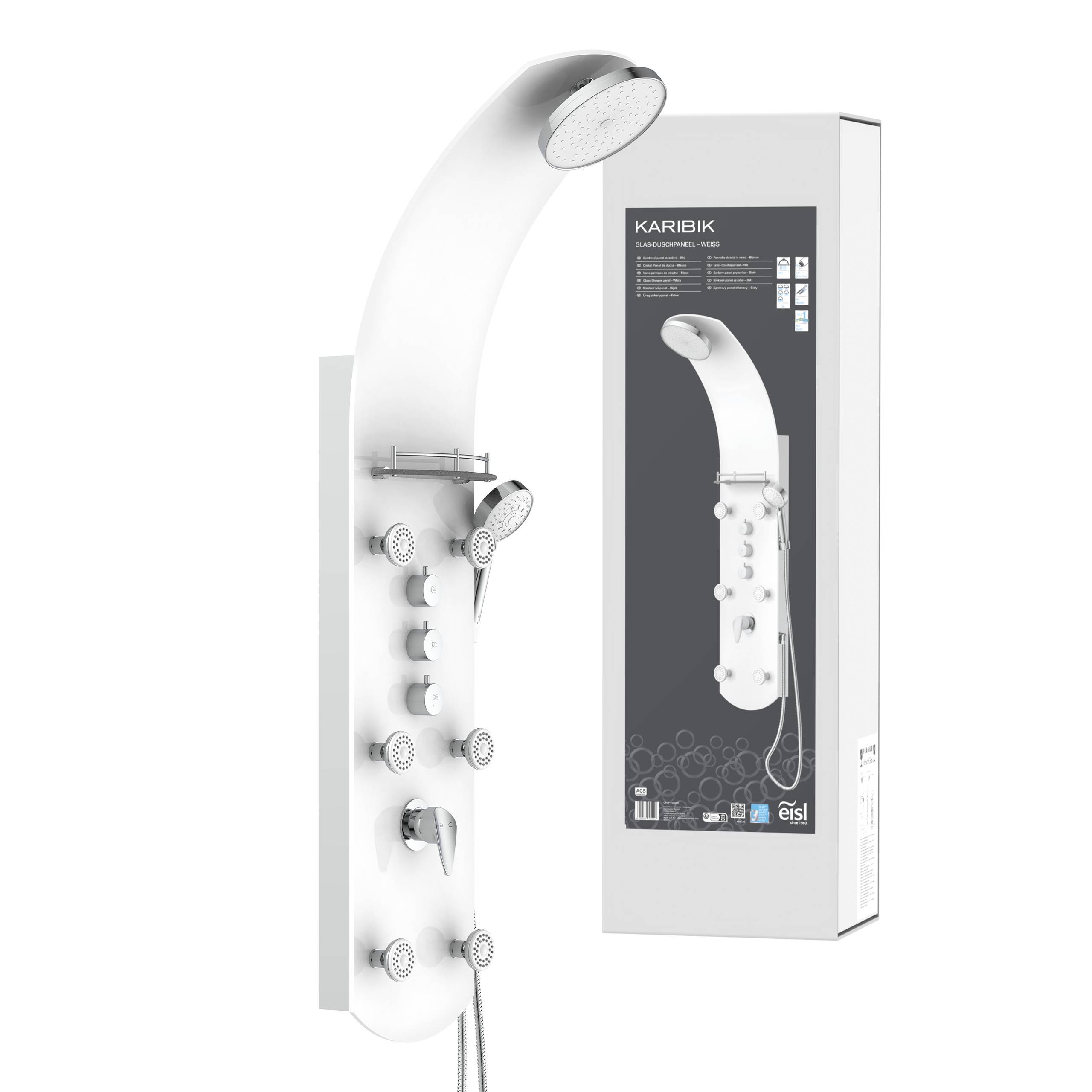 KARIBIK Duschpaneel, Weiß