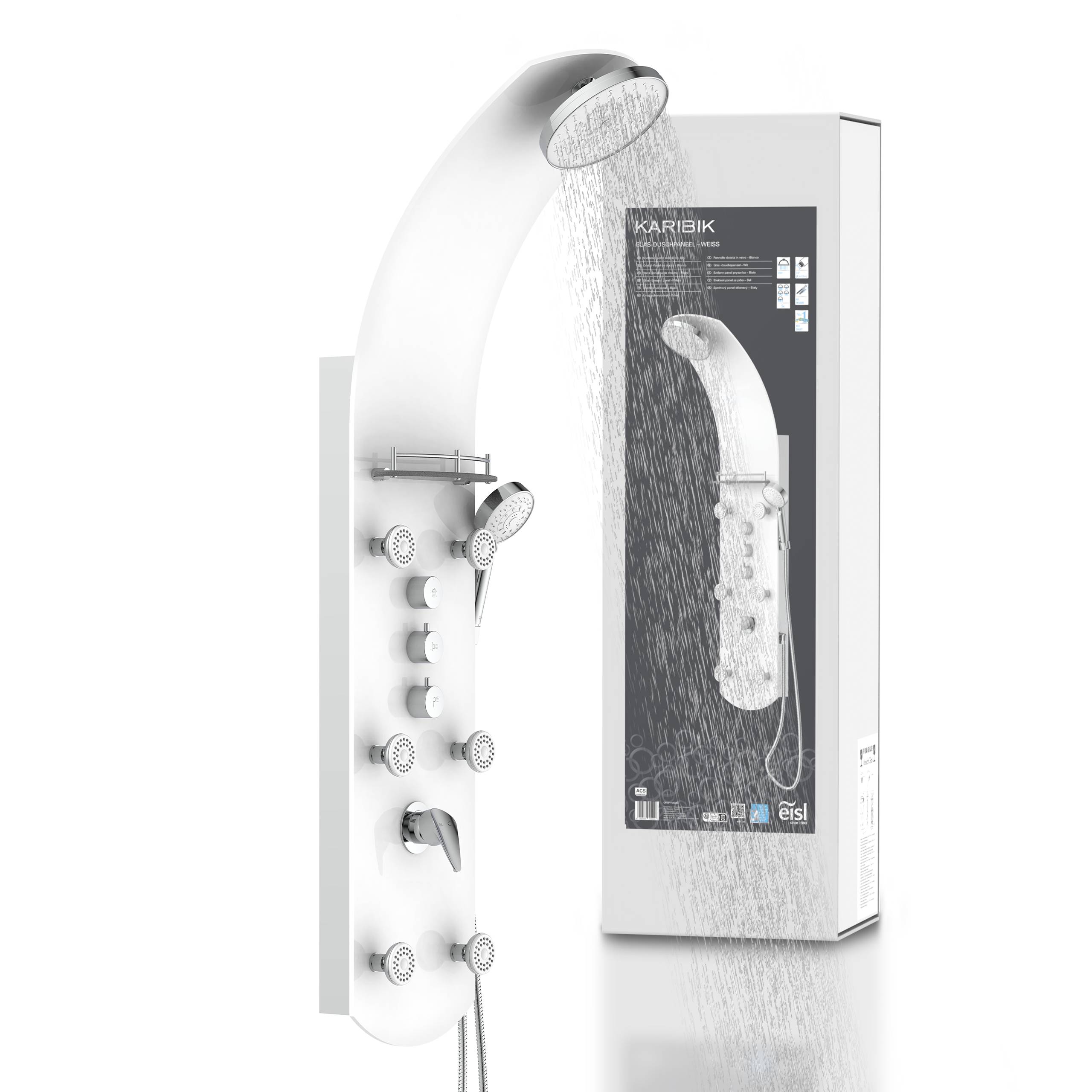 KARIBIK Duschpaneel, Weiß