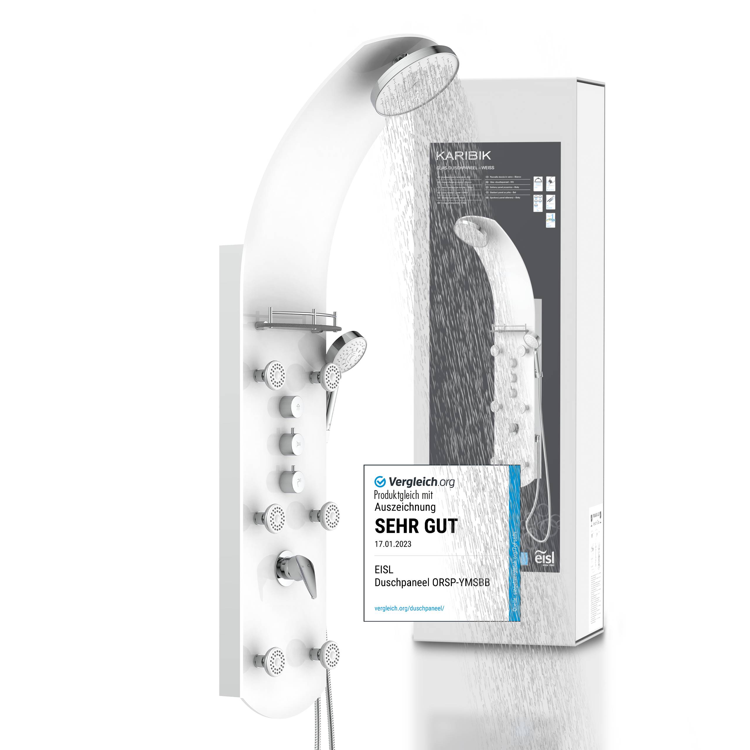 KARIBIK Duschpaneel, Weiß