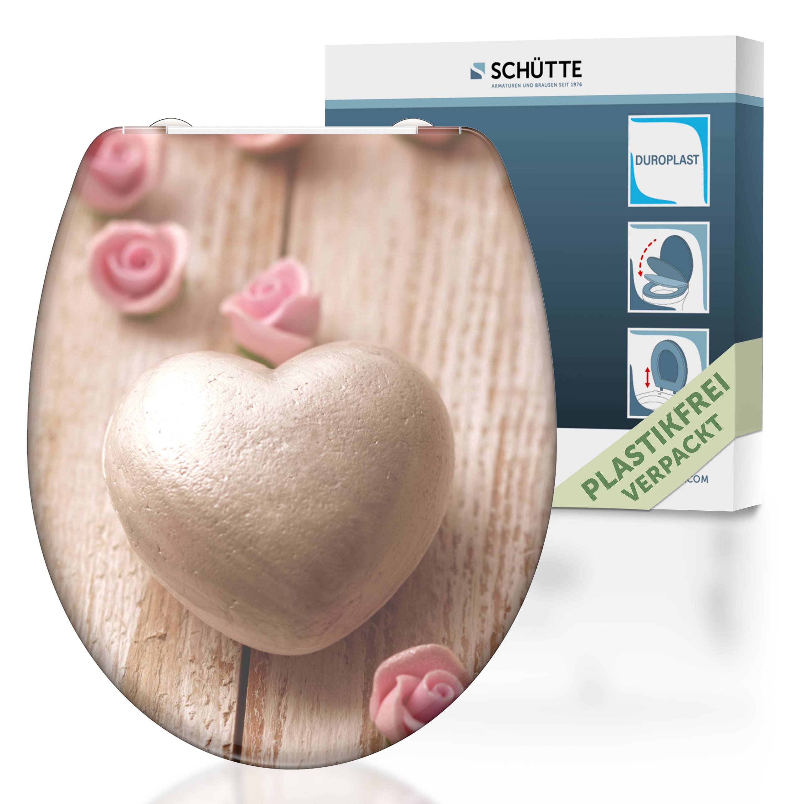 Duroplast WC-Sitz ROMANTIC, mit Absenkautomatik und Schnellverschluss