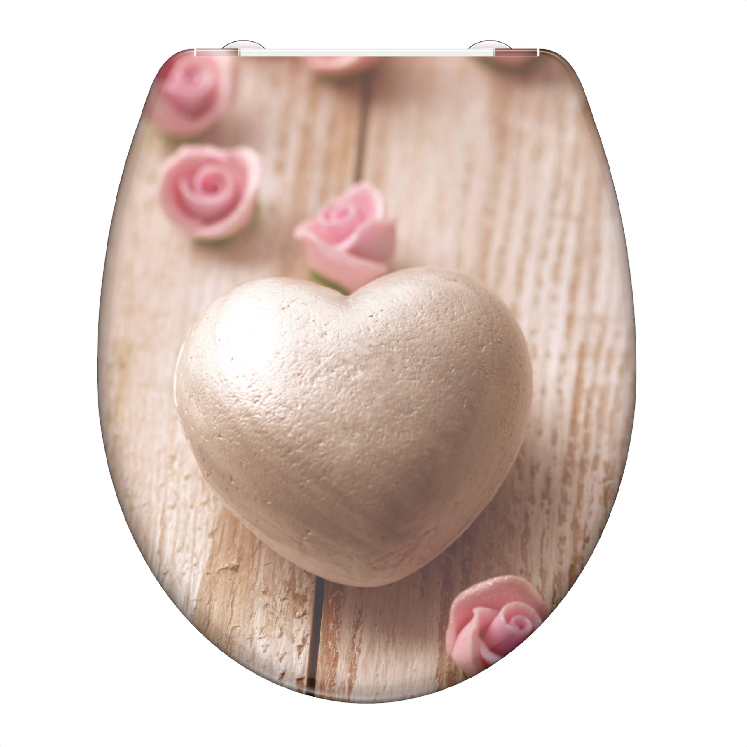 Duroplast WC-Sitz ROMANTIC, mit Absenkautomatik und Schnellverschluss