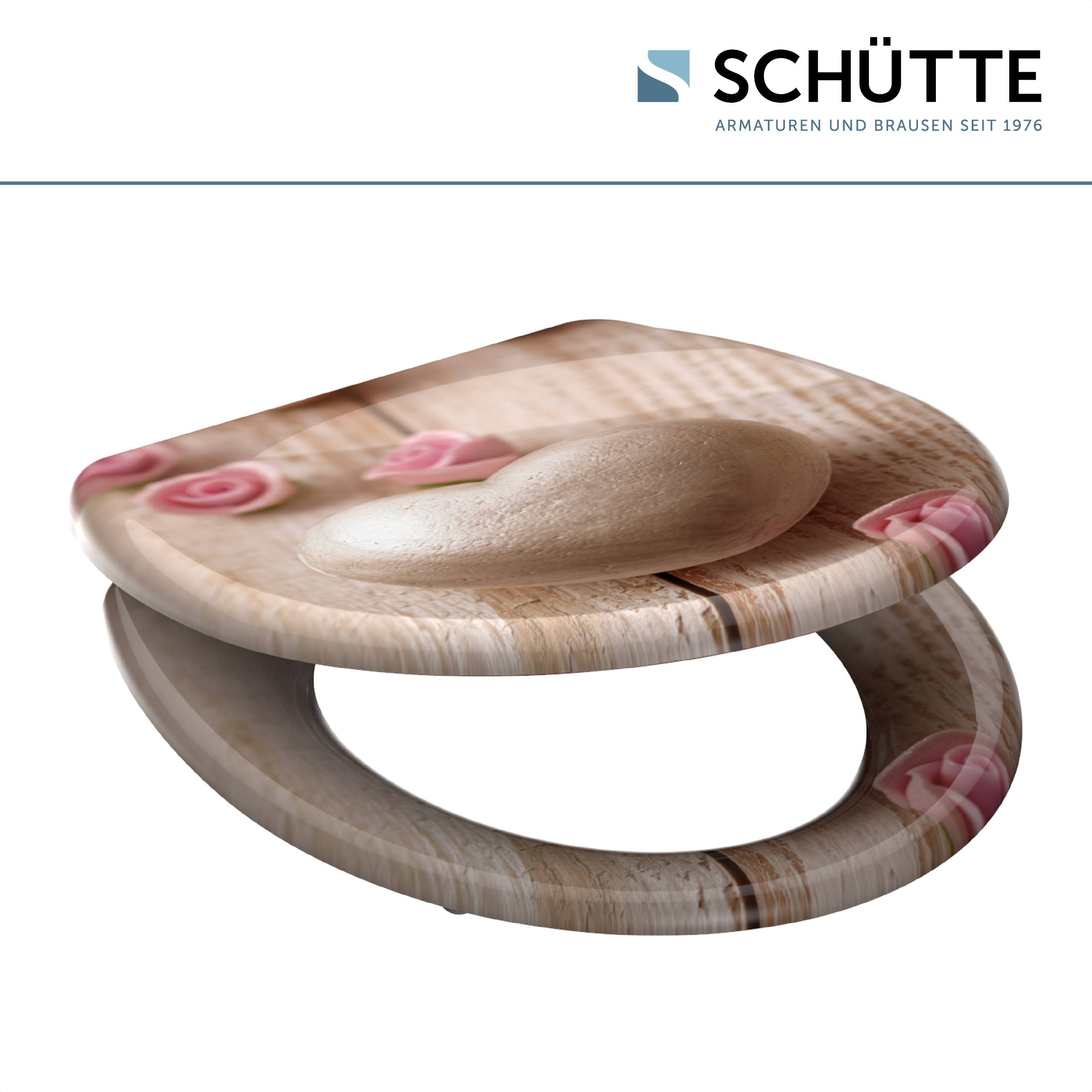 Duroplast WC-Sitz ROMANTIC, mit Absenkautomatik und Schnellverschluss