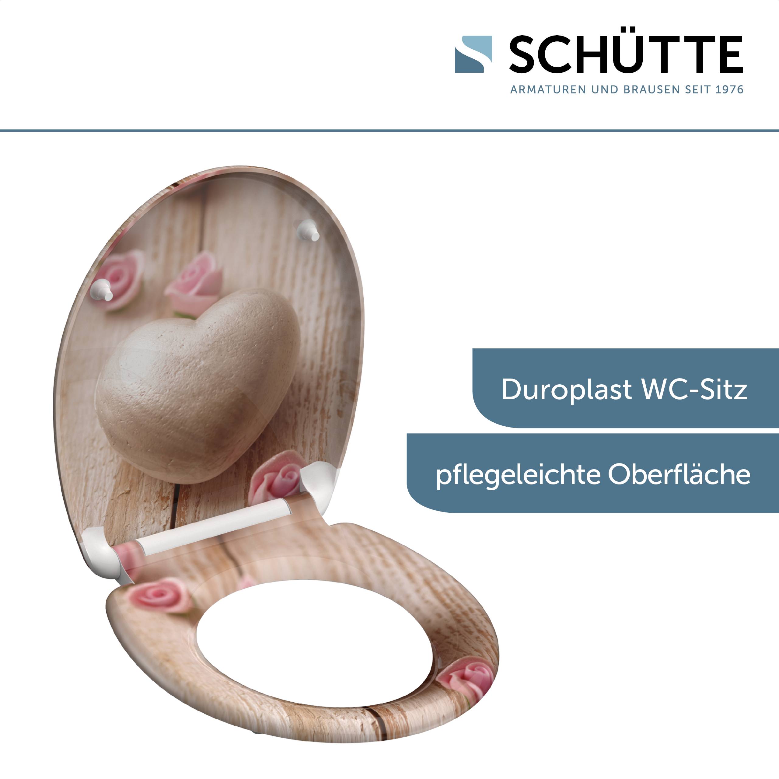 Duroplast WC-Sitz ROMANTIC, mit Absenkautomatik und Schnellverschluss