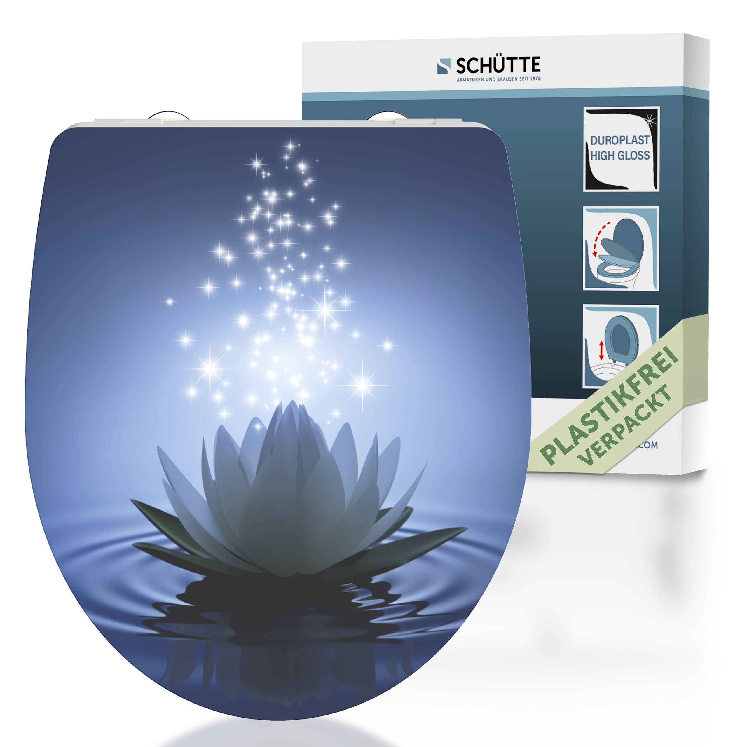 Duroplast HG WC-Sitz WATER LILY, mit Absenkautomatik und Schnellverschluss