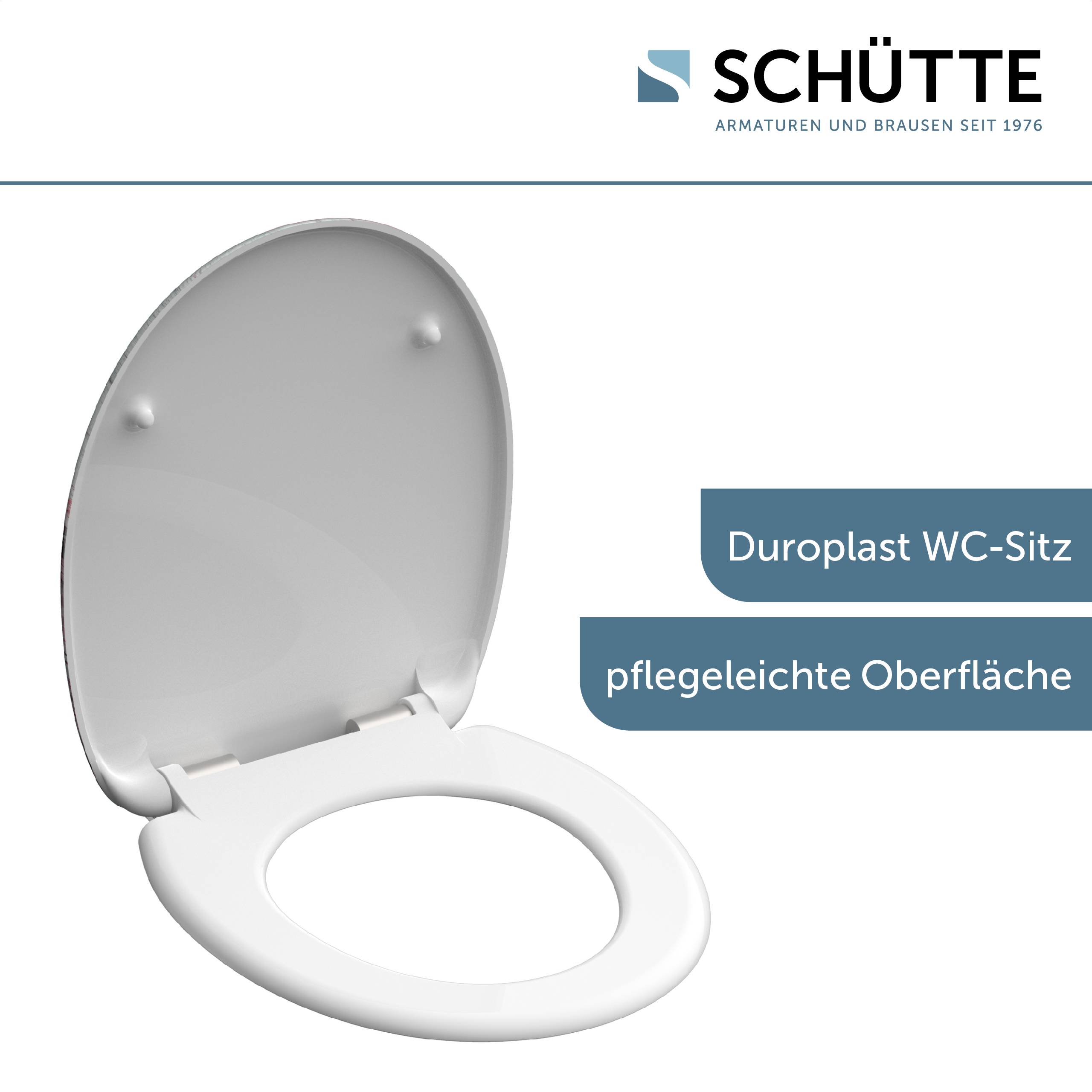 Duroplast WC-Sitz FLOWERS&WOOD, mit Absenkautomatik