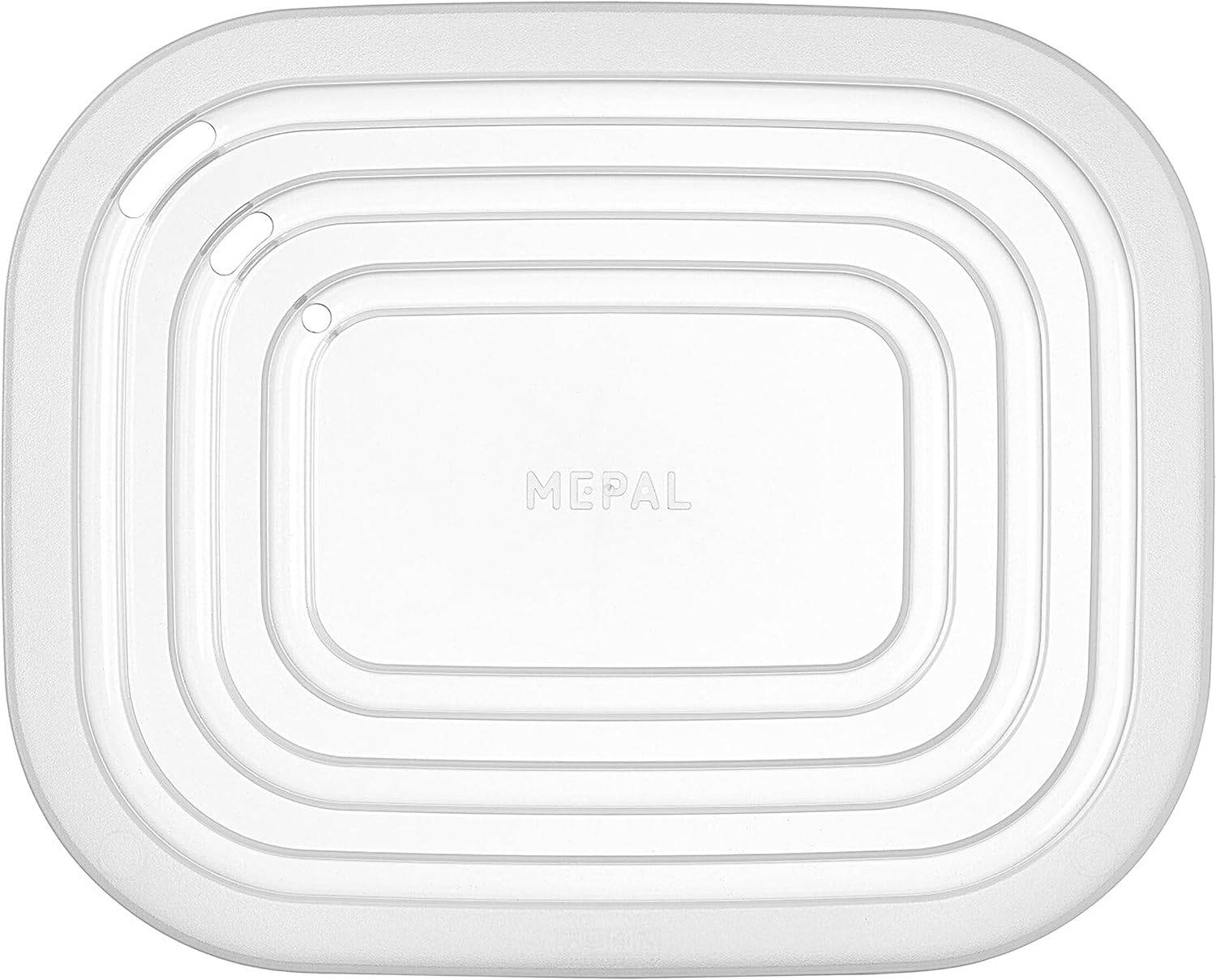 Mepal - Cirqula Mikrowellendeckel-Set Rund/Rechteckig - Hitzebeständiger Deckel für Mepal's Vorratsbehälter Cirqula - Transparenter Deckel Mikrowel