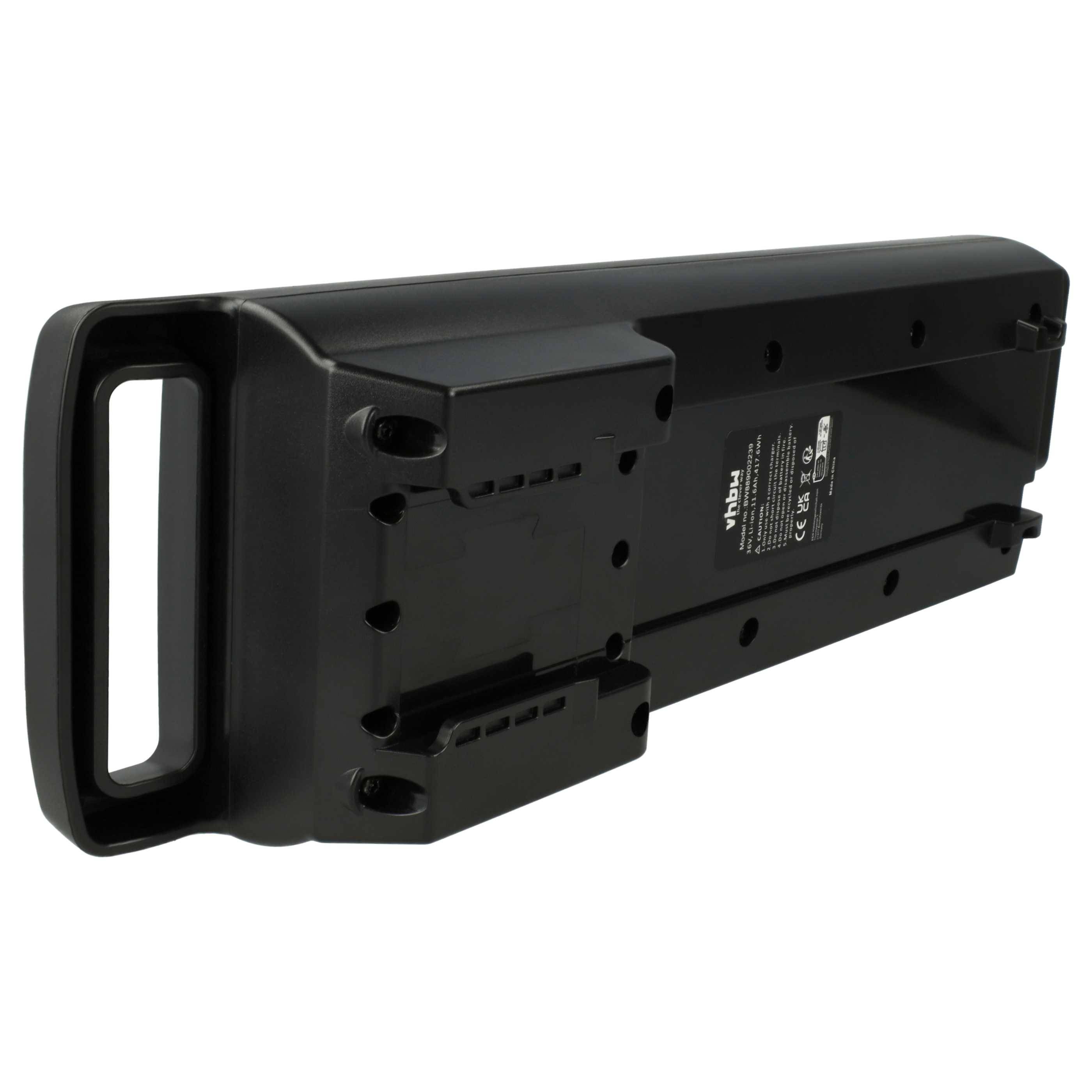 vhbw Akku Ersatz für Bosch 0275007531, 0275007522, 0275007532 für E-Bike Gepäckträger-System (11,6 Ah, 36 V, Li-Ion) - Schwarz