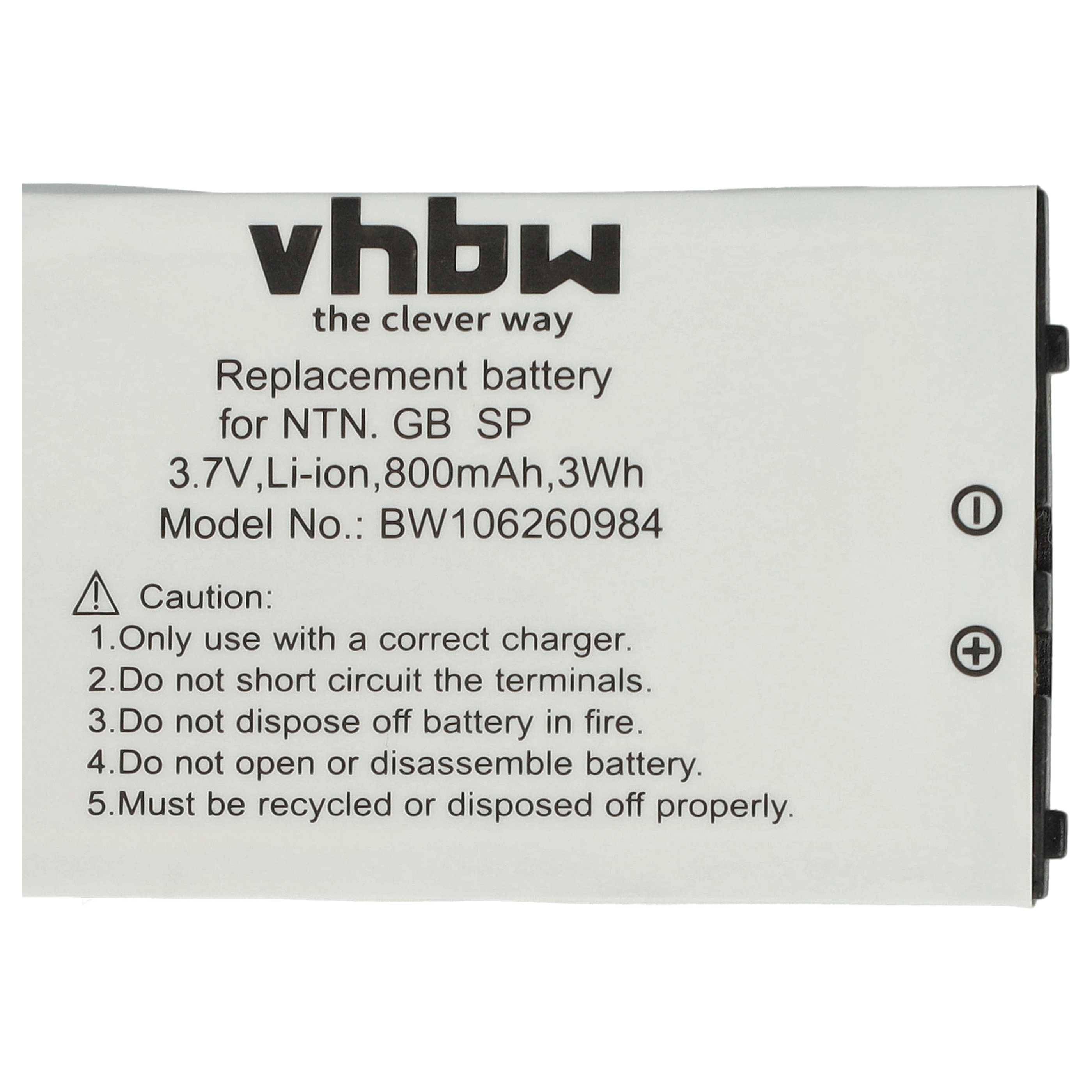 vhbw 2x Akku kompatibel mit Nintendo Game Boy Advance Special, GBA-SP Spielekonsole (800 mAh, 3,7 V, Li-Ion)