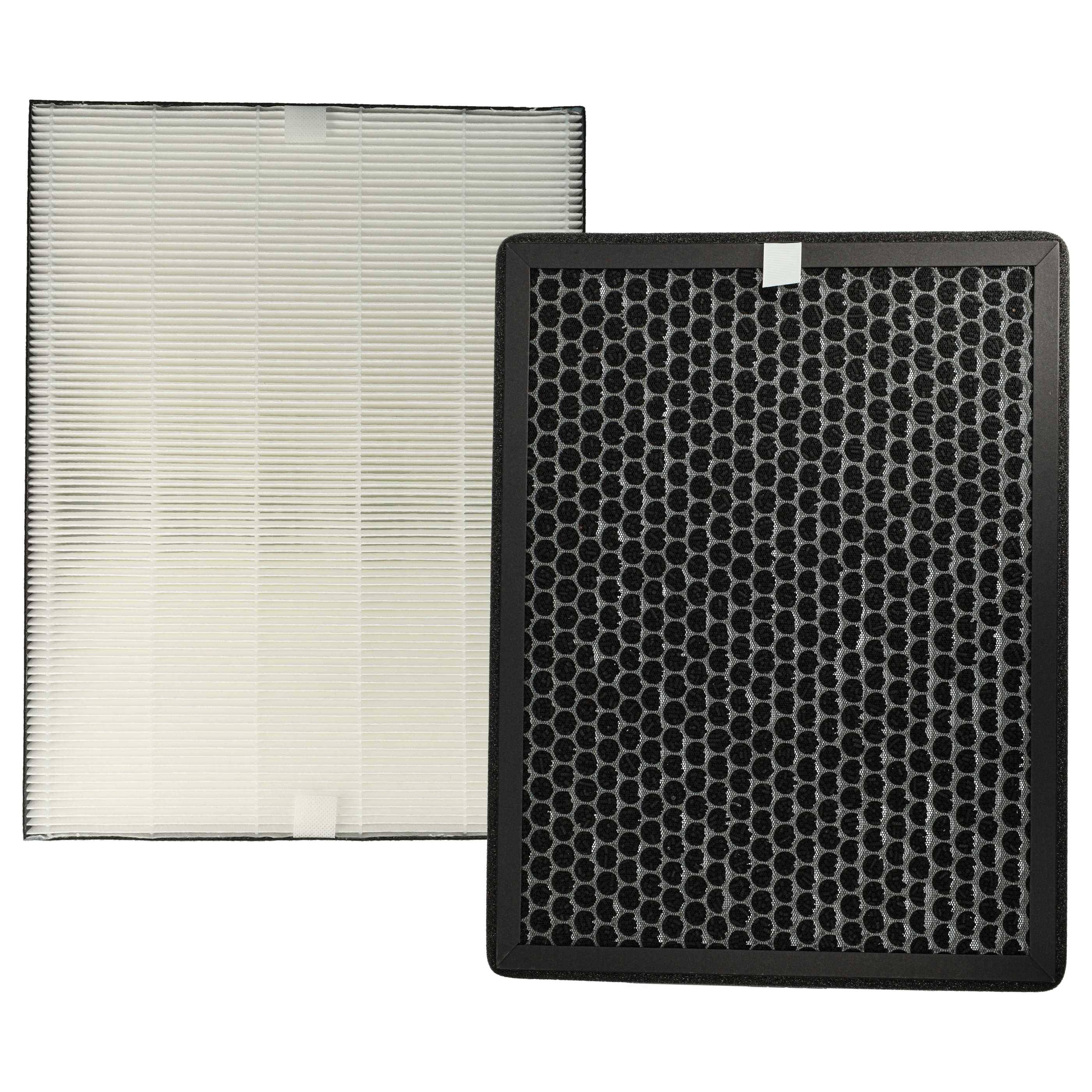 vhbw 2-teiliges Filter-Set Ersatz für Philips FY2422/30 für Luftreiniger - HEPA-Filter, Aktivkohlefilter