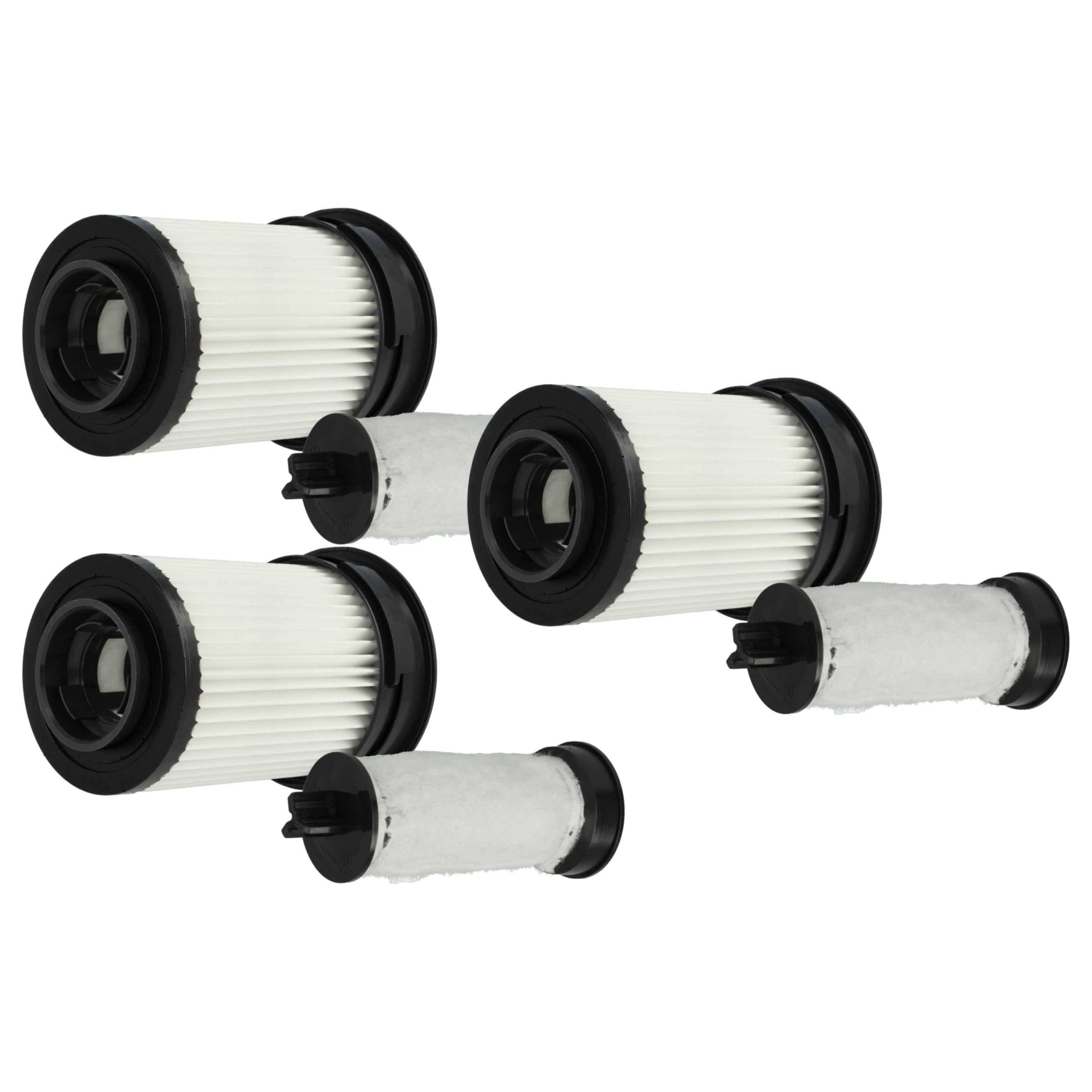vhbw 3x Staubsaugerfilter kompatibel mit Miele Triflex HX1 Staubsauger - HEPA-Filter Schwarz Weiß