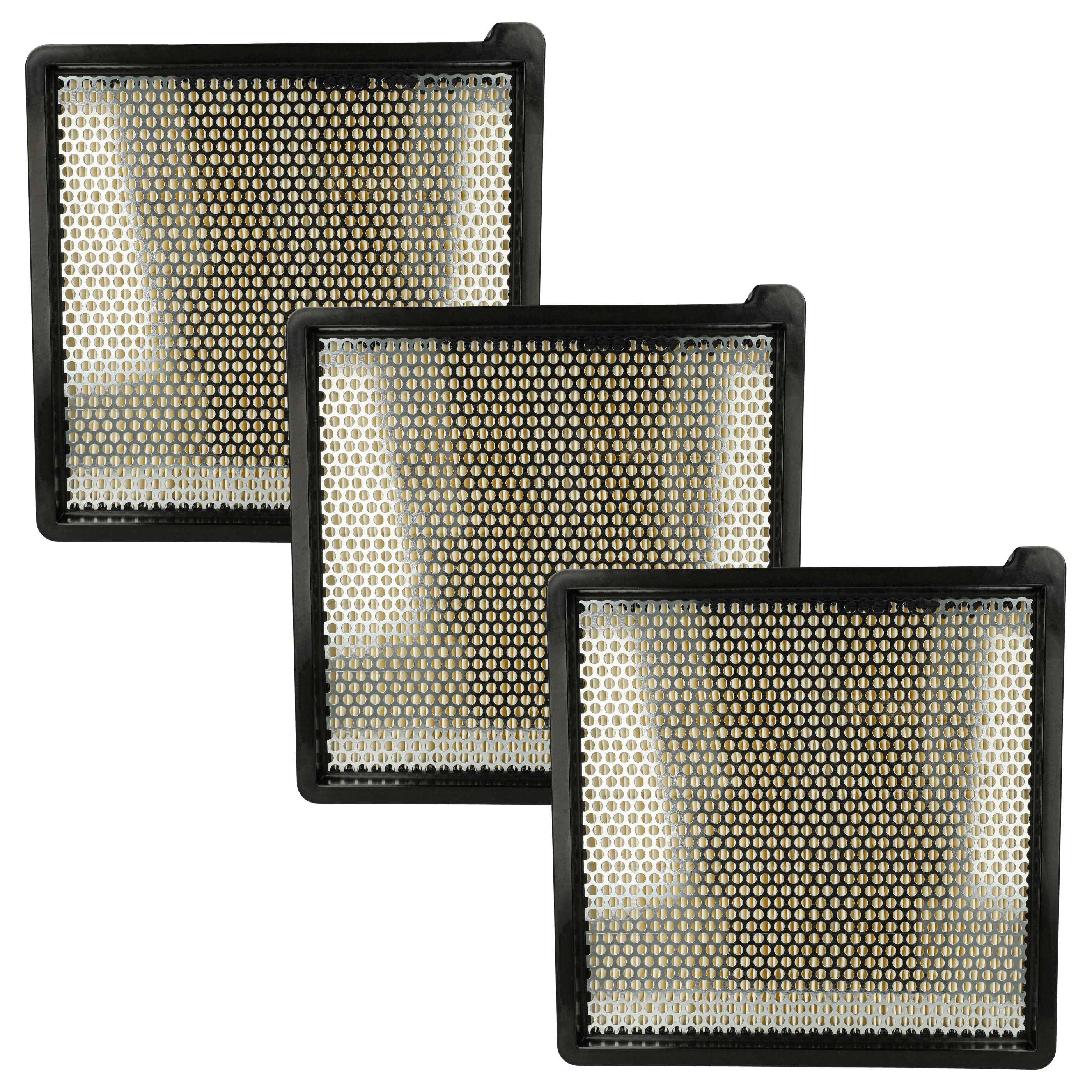 vhbw 3x Flachfaltenfilter kompatibel mit Kärcher KM 75/40 WG, KM 75/40 W Bp Pack Scheuersaugmaschine, Kehrmaschine - Luftfilter, Ersatz-Filter