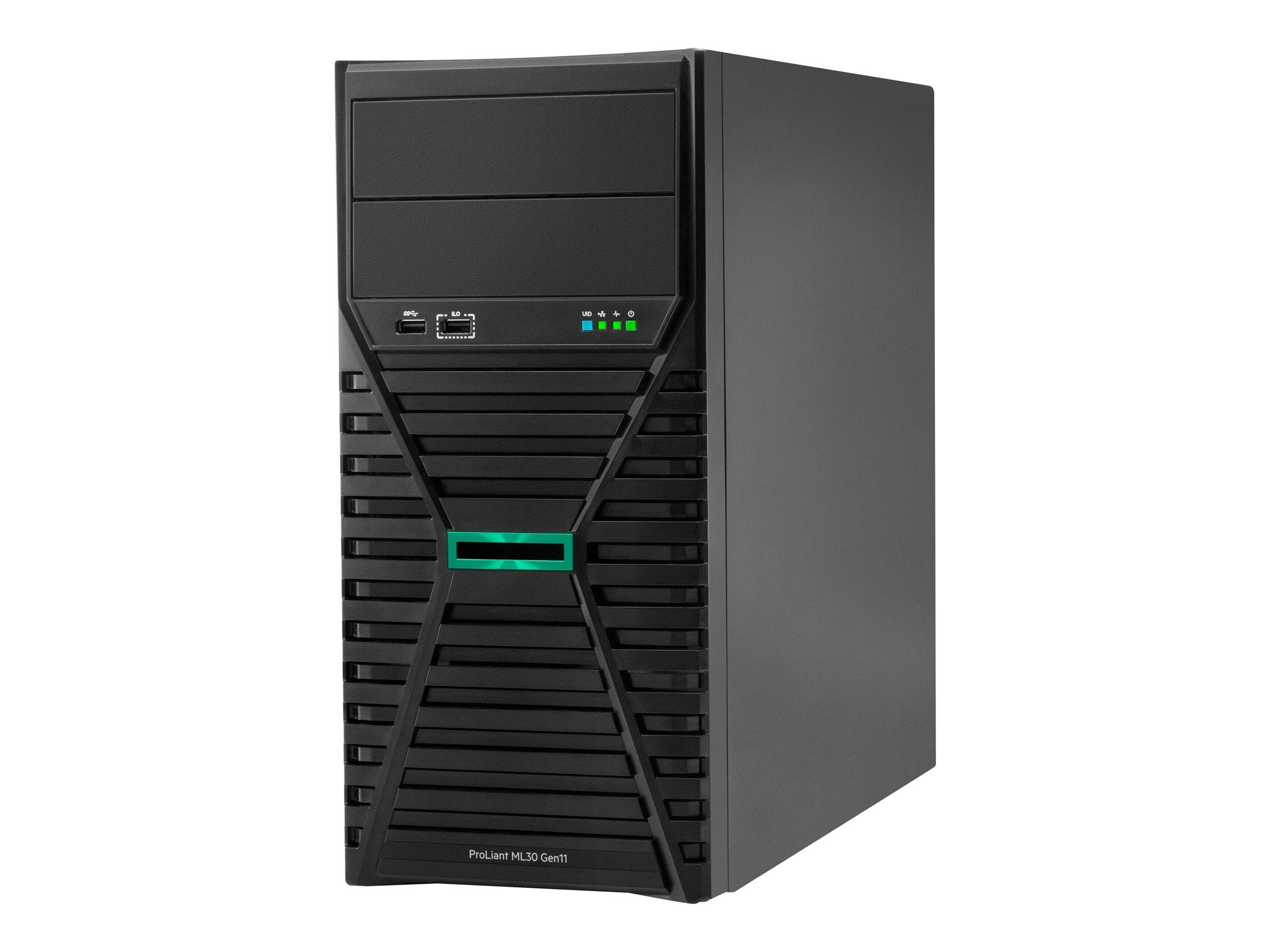 HPE ProLiant ML30 Gen11 - Server - Tower - 4U - 1-Weg - 1 x Xeon E-2434 / 3.4 GHz - RAM 32 GB - SATA - Hot-Swap 6.4 cm (