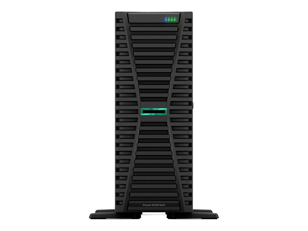 HPE ProLiant ML350 Gen11 - Server - Tower - 4U - zweiweg - 1 x Xeon Silver 4510 / 2.4 GHz - RAM 64 GB - SATA/SAS/NVMe -