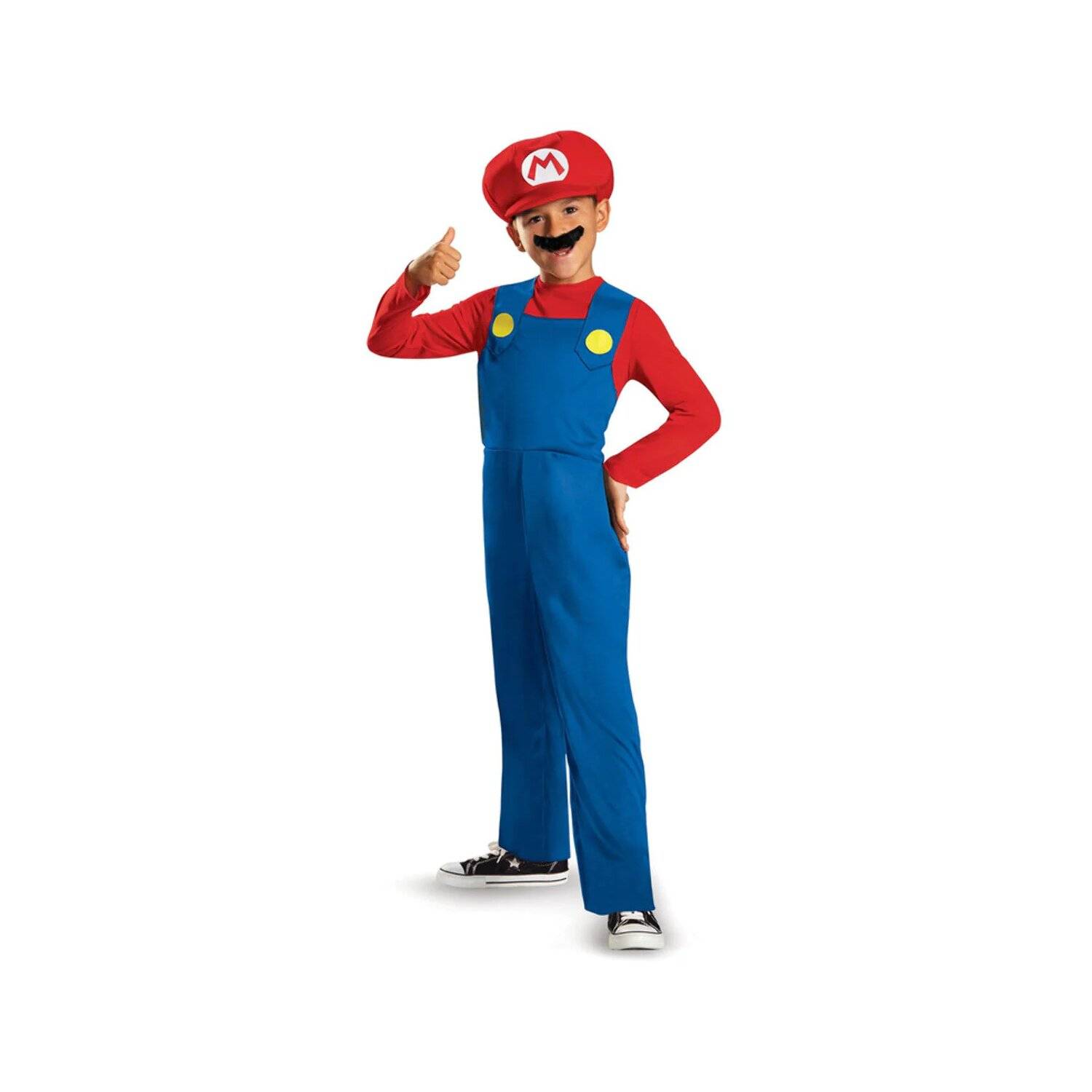 Nintendo Super Mario Kostüm Kinder, Faschingskostüme Kinder Supermario Kostüme Mario Costume 110-122cm (S)