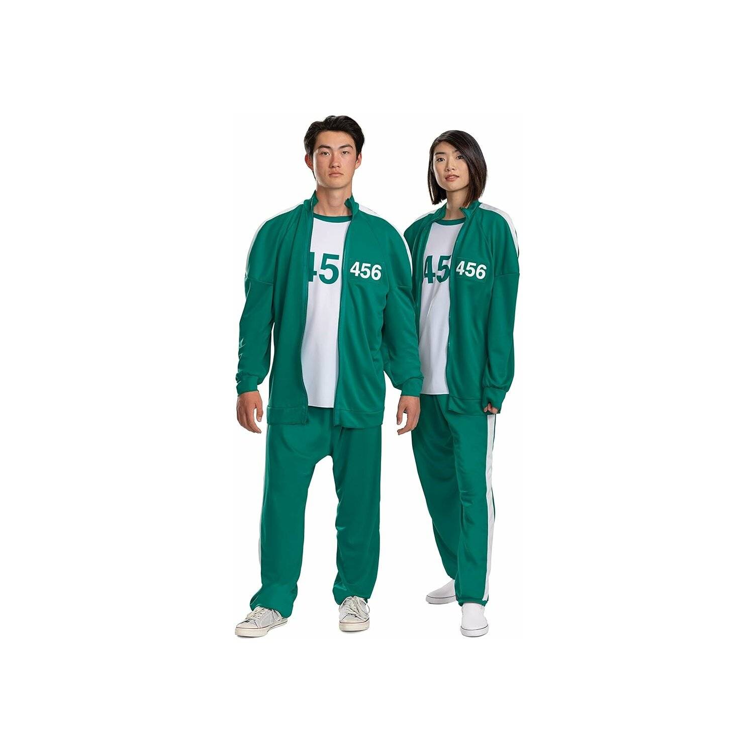 Squid Game Spieler 456 Kostüm, Trainingsanzug mit Jacke und Hose M