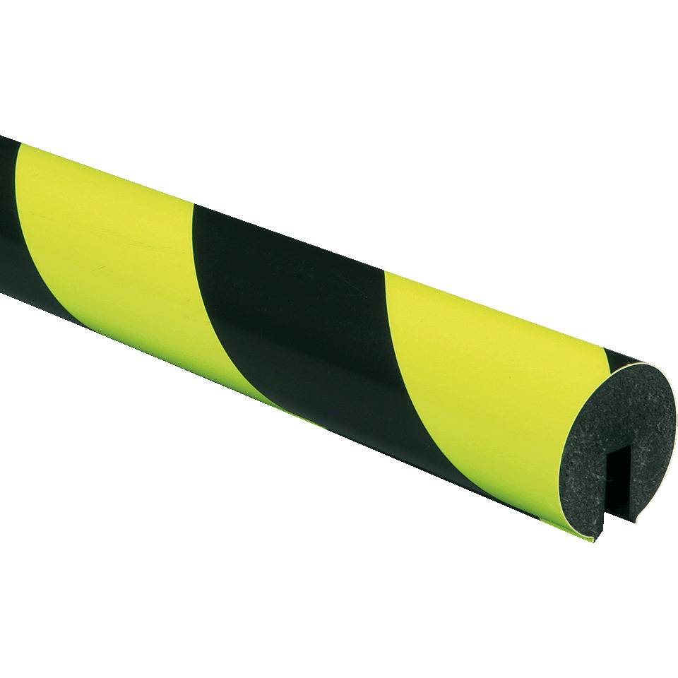 PERMALIGHT® power Kantenschutzprofil Typ B, fluoresz.-nachleuchtend gelb/schwarz, PU, 1m