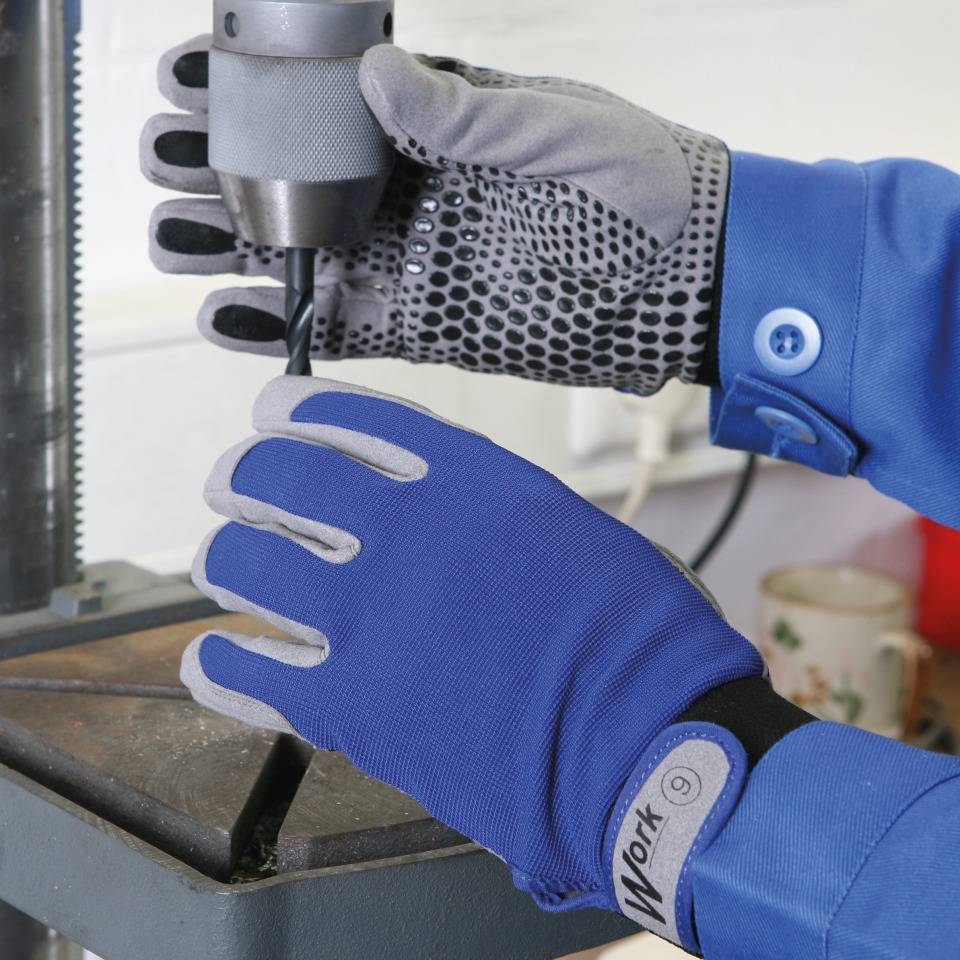 Work Schutzhandschuh SecuGrip® VD, EN 388, blau/grau, Größe 8, EN 388, Kat. II