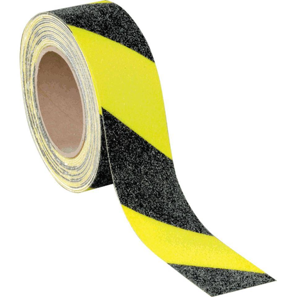 PERMALIGHT® power Trittschutz-Warnmarkierung, R13, schwarz/gelb,floureszierend, 50mm, 6m/Rolle