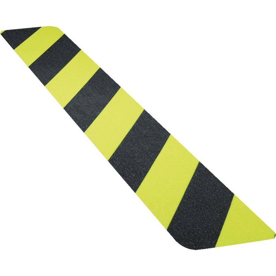 PERMALIGHT® power langnachleuchtend Anti-Rutsch-Streifen, R13, schwarz/gelb, Folie, selbstklebend, 150x610mm