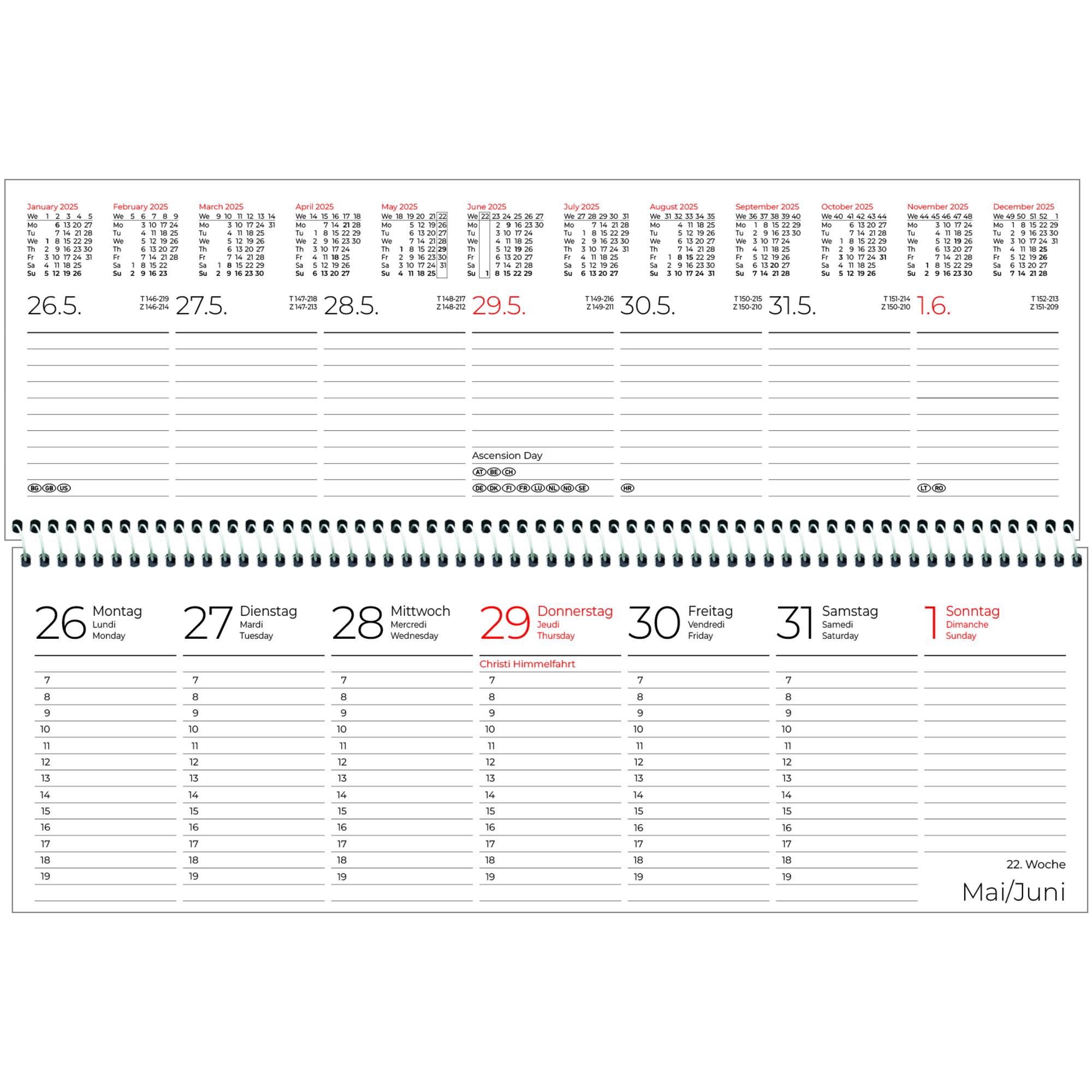 ZETTLER Tischquerkalender 116-0015 1W/2S