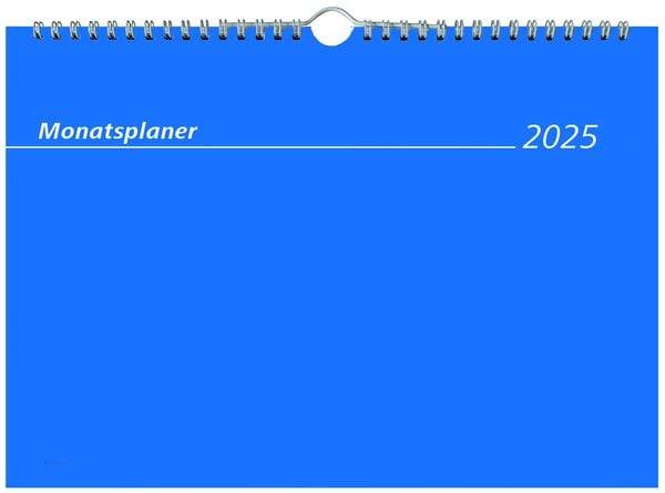 Zettler - Monatsterminkalender 2025 weiß,29,7x21cm, Tischkalender mit 1 Monat auf 1 Seite, Zweimonatsübersicht, viel Platz für Notizen, Drahtkammbi